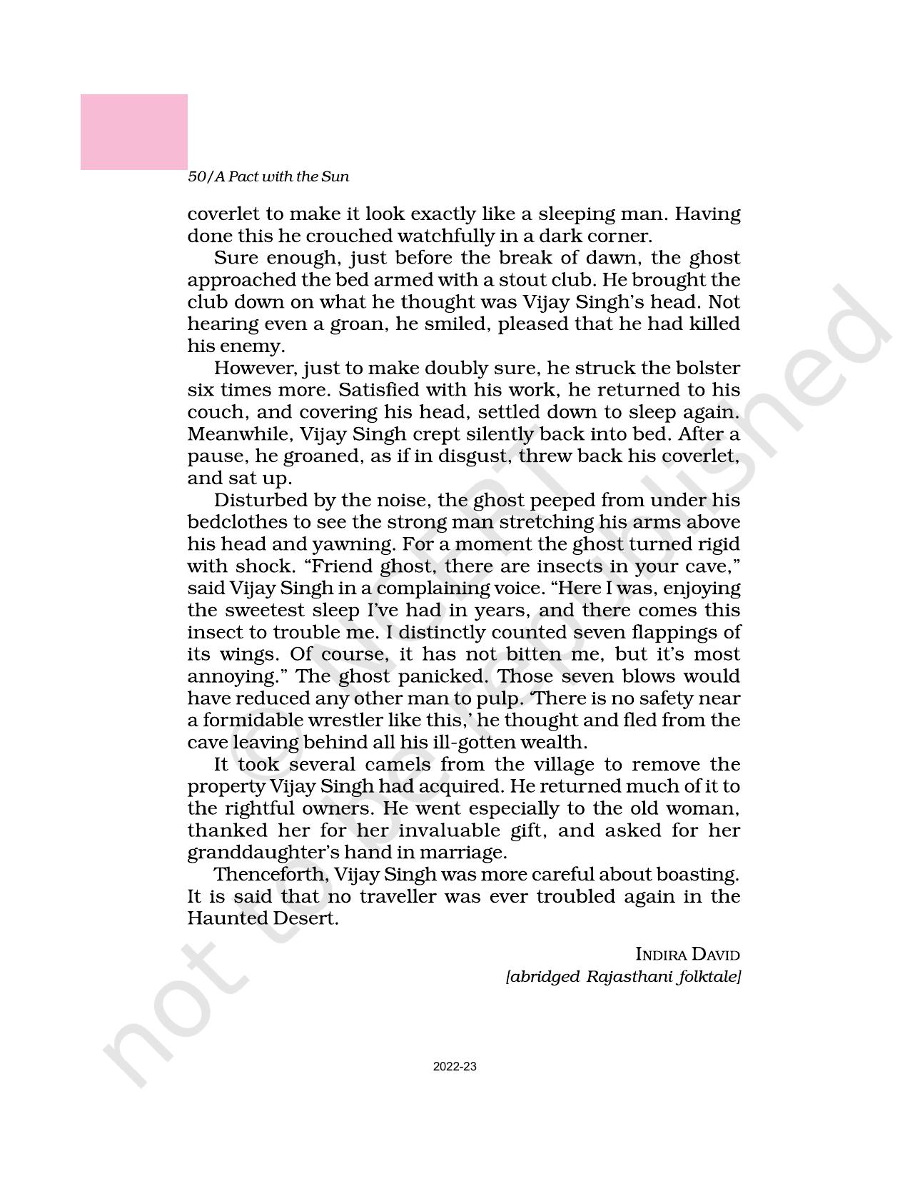 NCERT Book for Class 6 English(A Pact with the Sun) : Chapter 10-A Strange Wrestling Match - Page 8