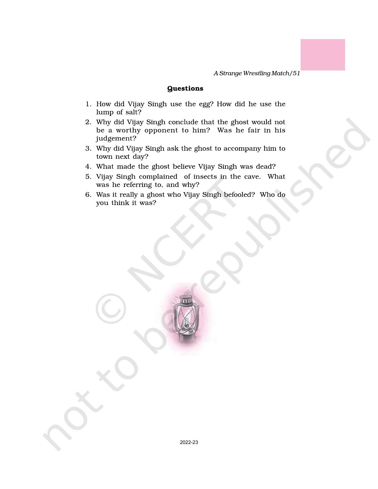 NCERT Book for Class 6 English(A Pact with the Sun) : Chapter 10-A Strange Wrestling Match - Page 9