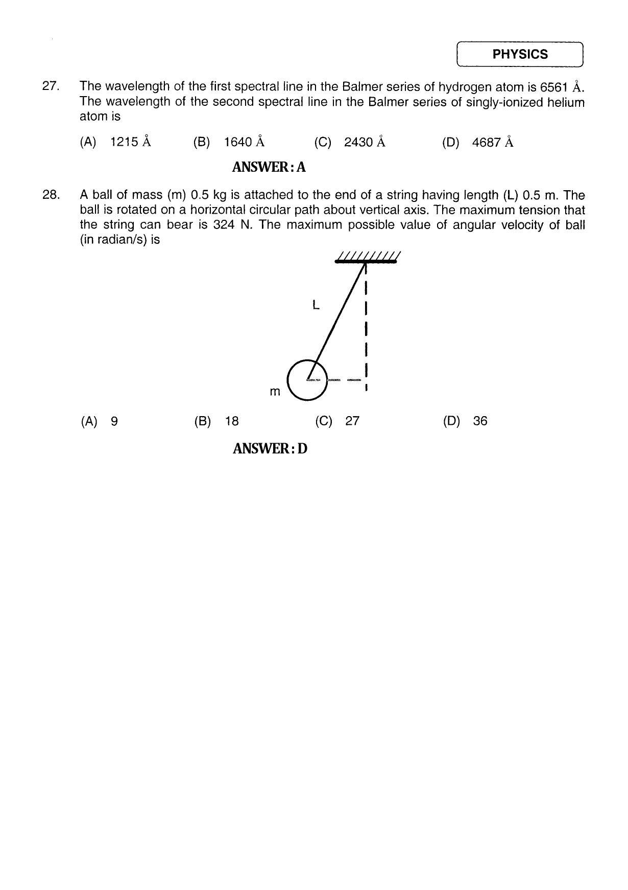 JEE 2011 Paper I Question Paper - Page 11