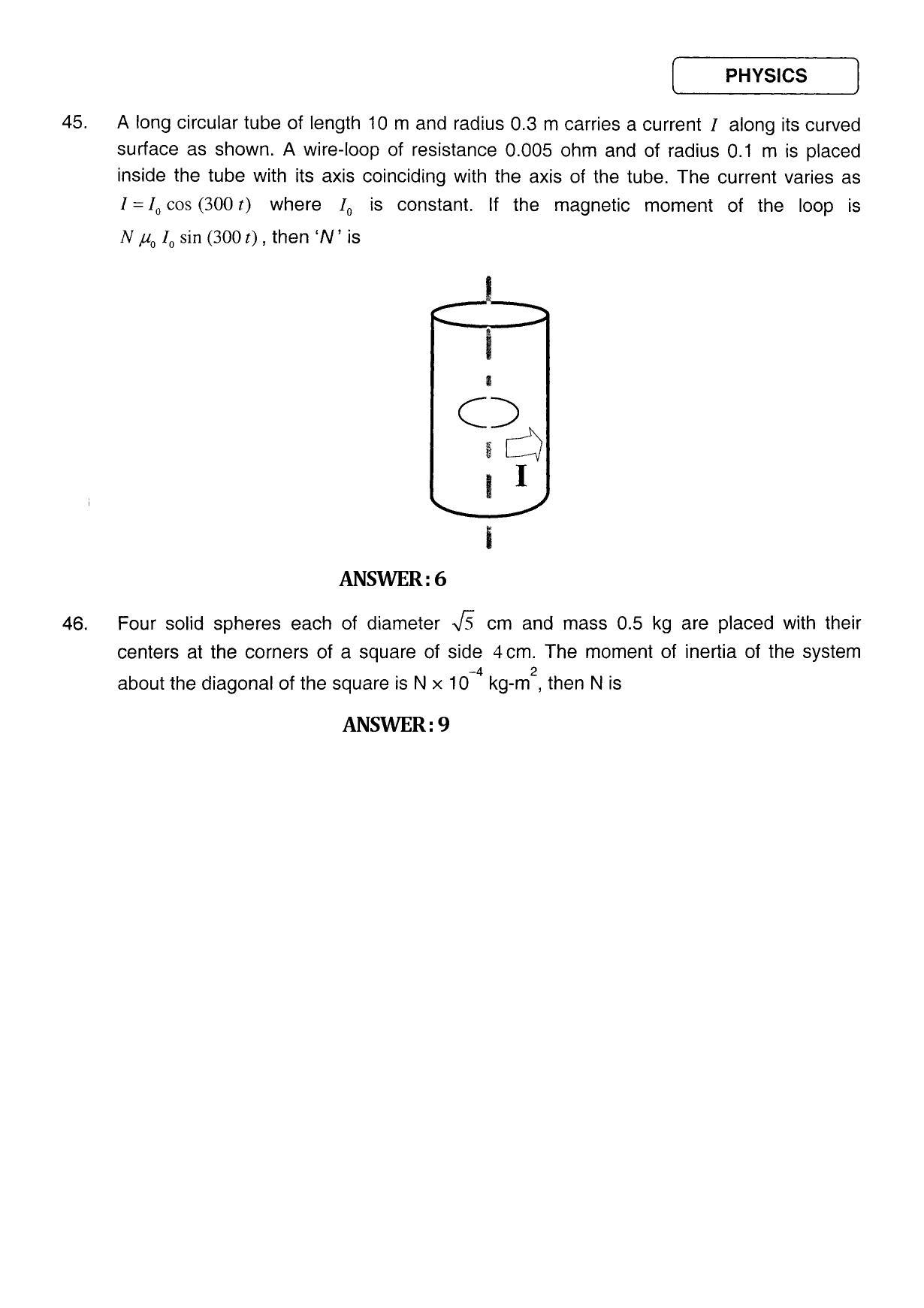 JEE 2011 Paper I Question Paper - Page 21