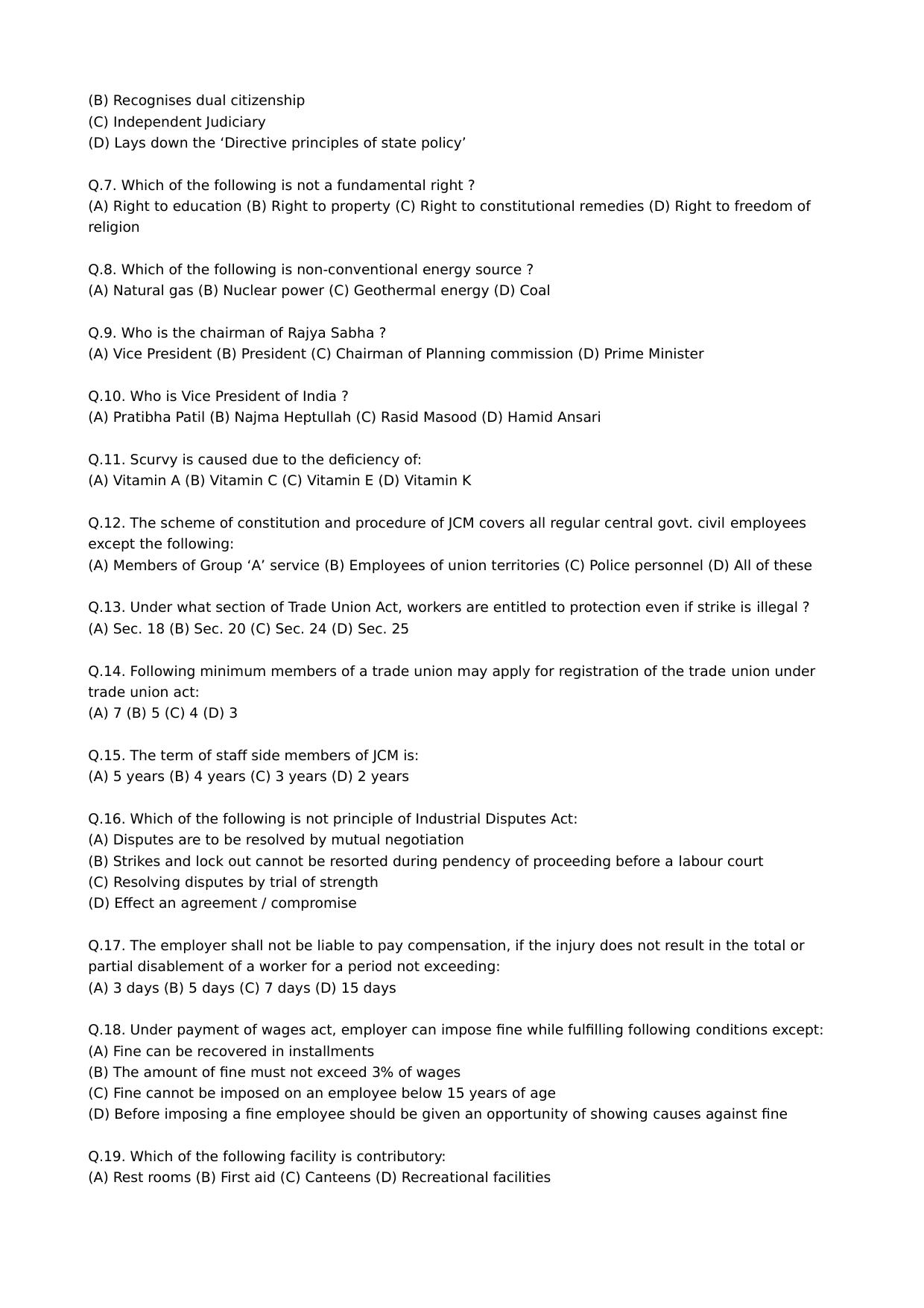SCERT Assam 2008 General Knowledge D.El.Ed PET Model Paper - Page 2