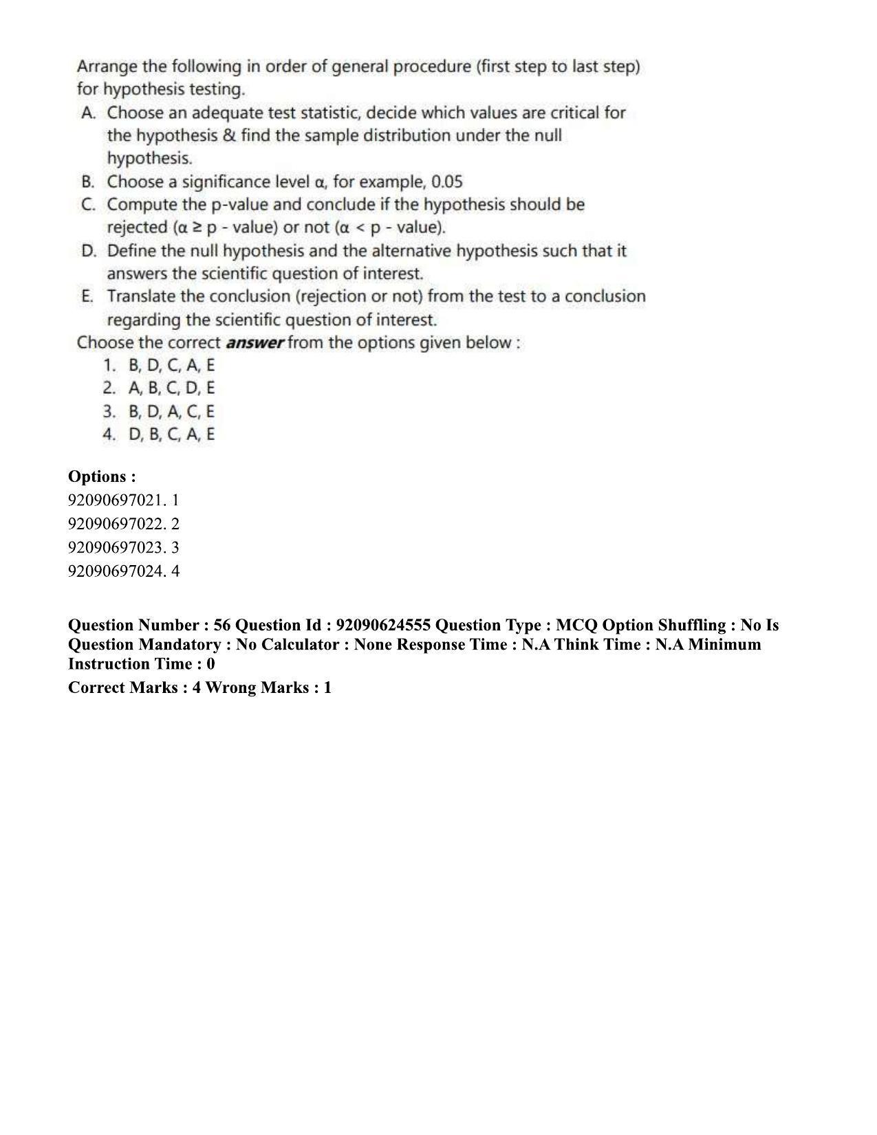 CUET PG 2023: SCQP29 – Atmospheric Science (Hin) - Shift 3 (24-06-2023) Question Paper  - Page 57