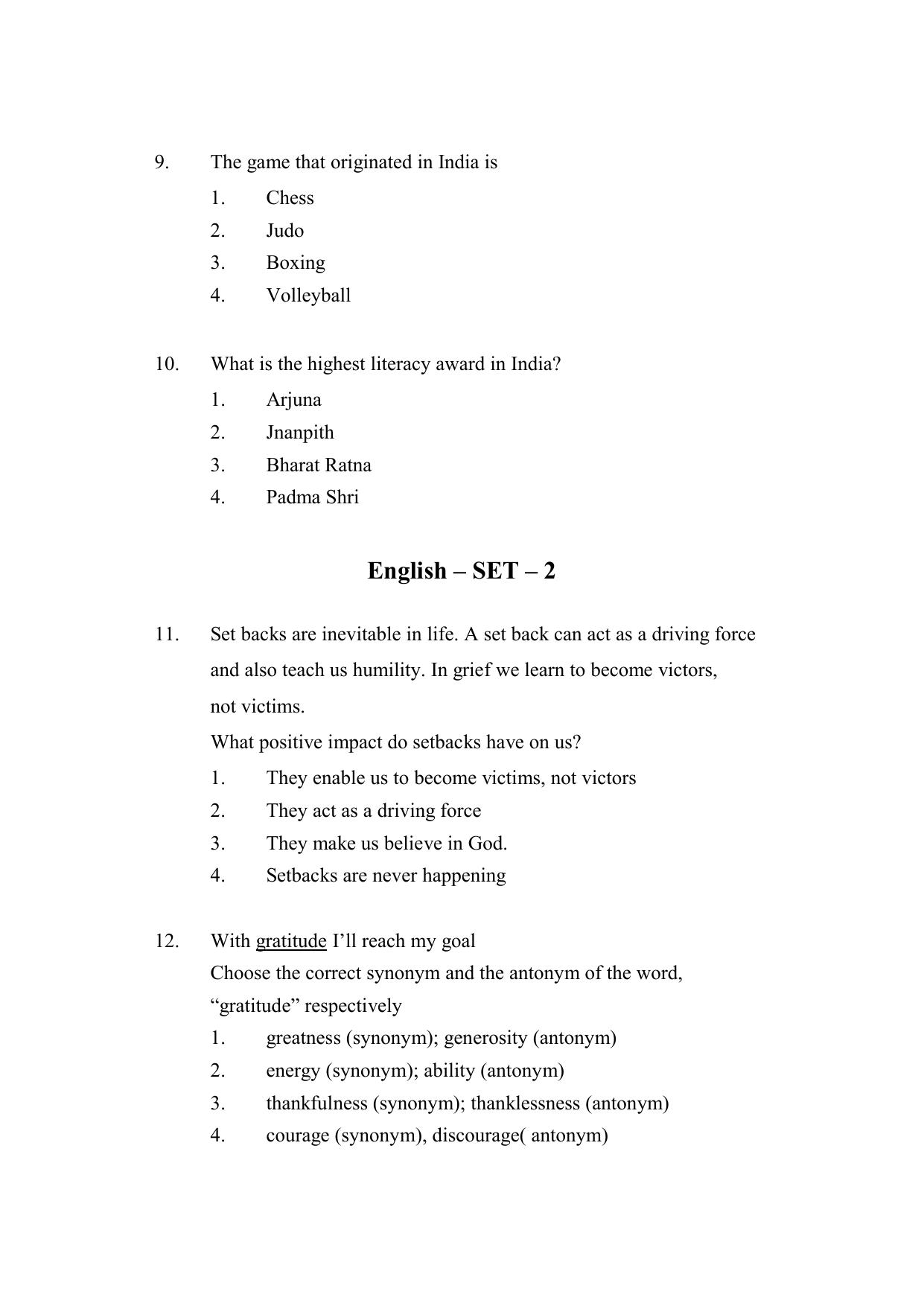 AP DEECET MATHEMATICS (English Medium) 2021 Question Paper - Page 3