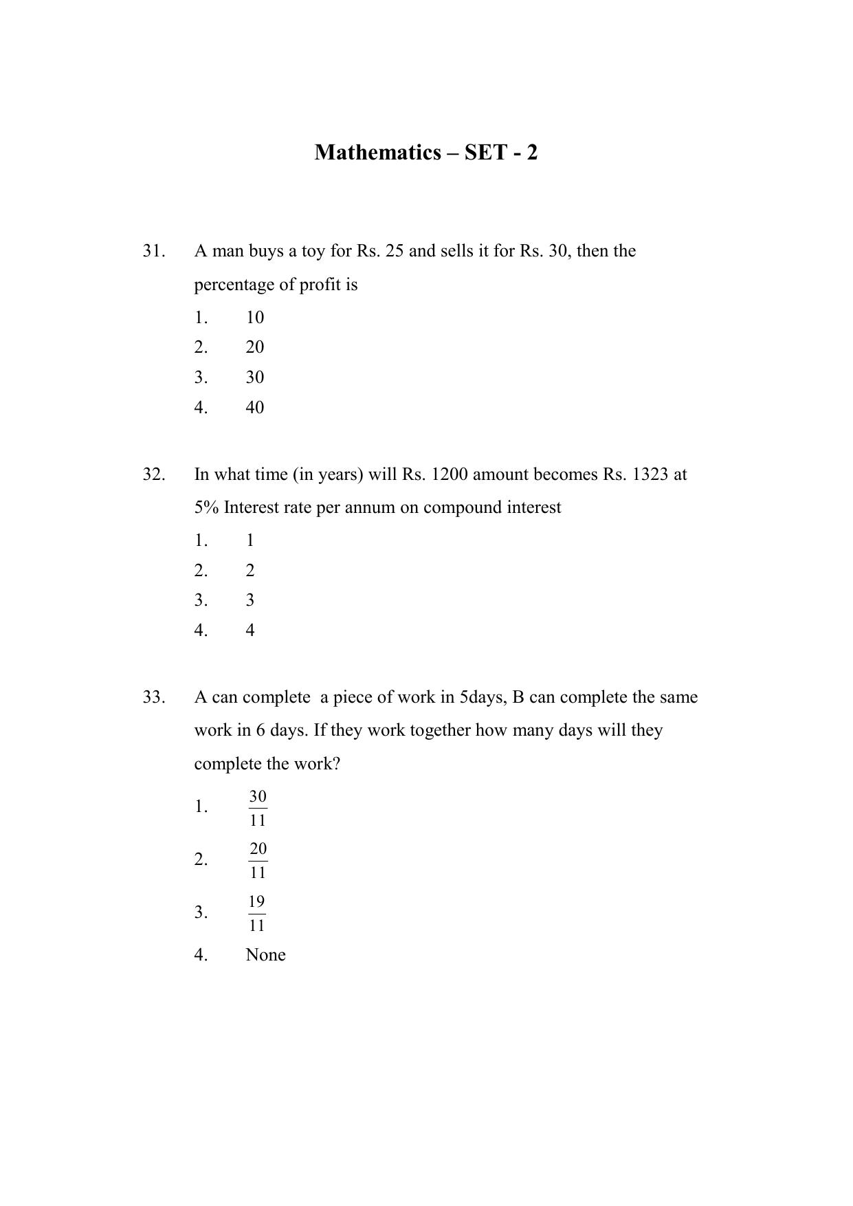 AP DEECET MATHEMATICS (English Medium) 2021 Question Paper - Page 10