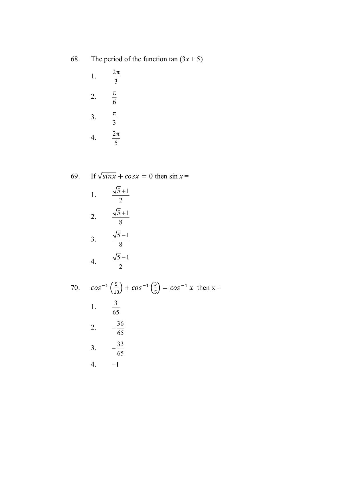 AP DEECET MATHEMATICS (English Medium) 2021 Question Paper - Page 21