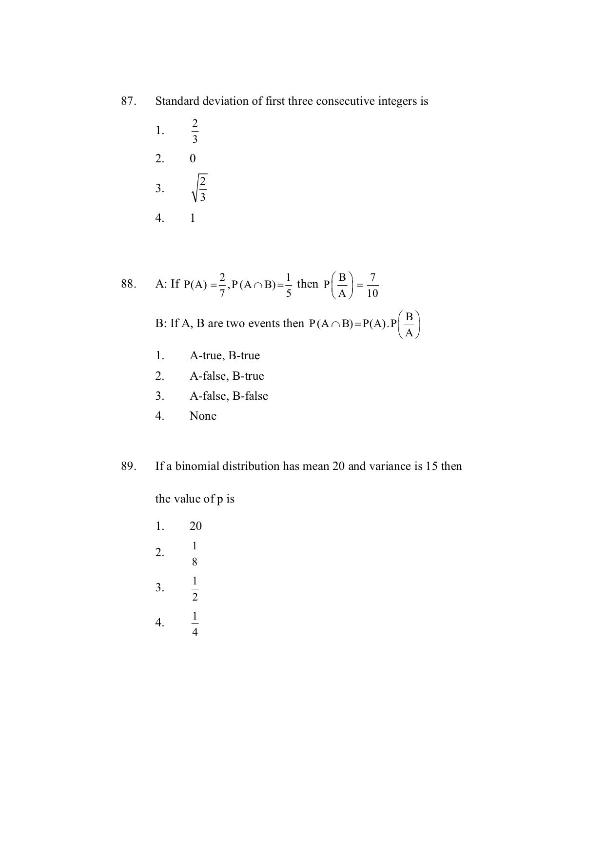 AP DEECET MATHEMATICS (English Medium) 2021 Question Paper - Page 27
