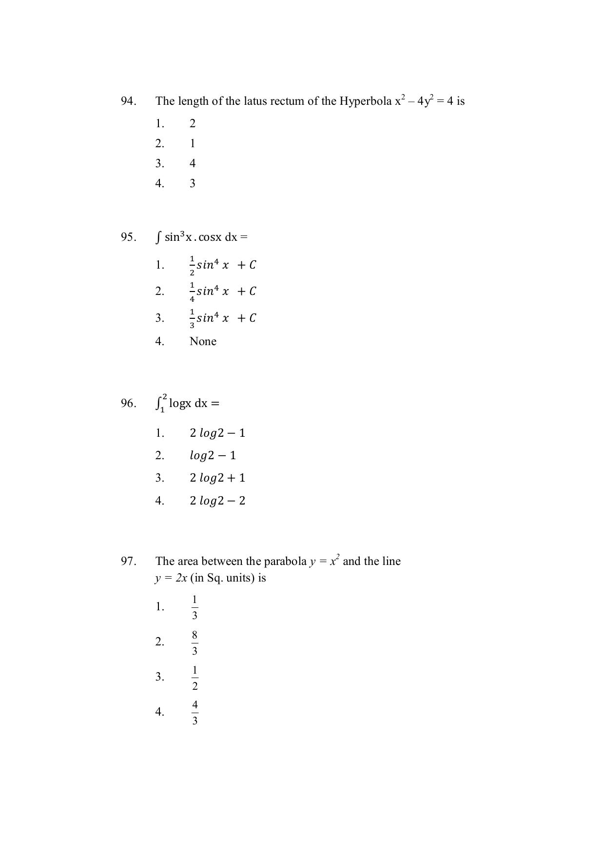 AP DEECET MATHEMATICS (English Medium) 2021 Question Paper - Page 29