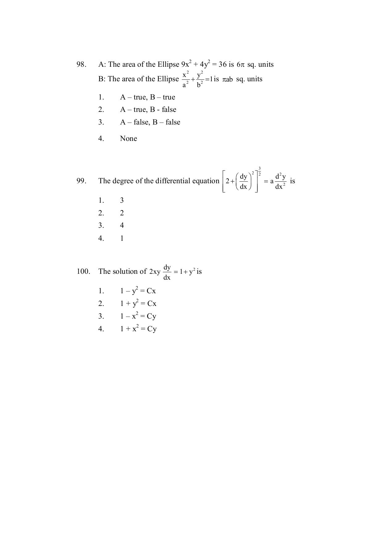 AP DEECET MATHEMATICS (English Medium) 2021 Question Paper - Page 30