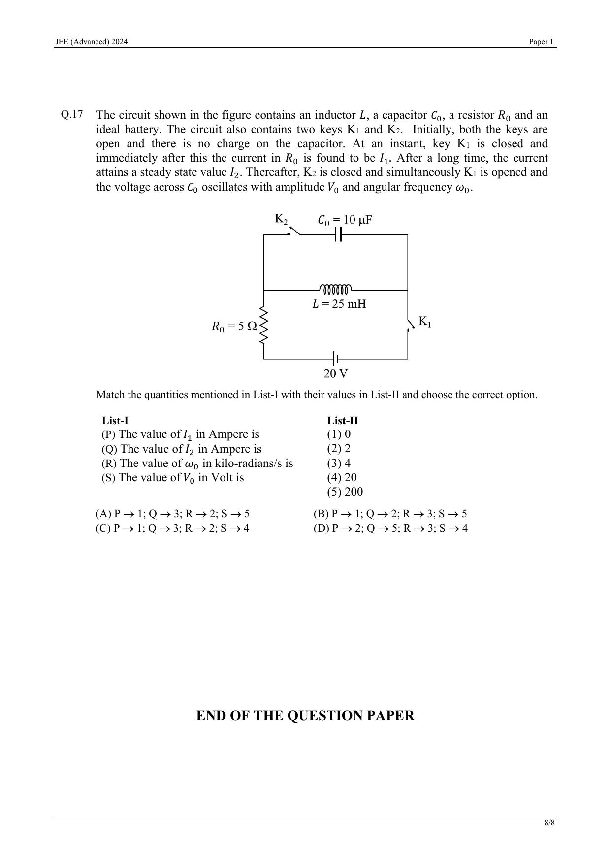 JEE (Advanced) 2024 Paper I - Mathematics Question Paper - Page 18
