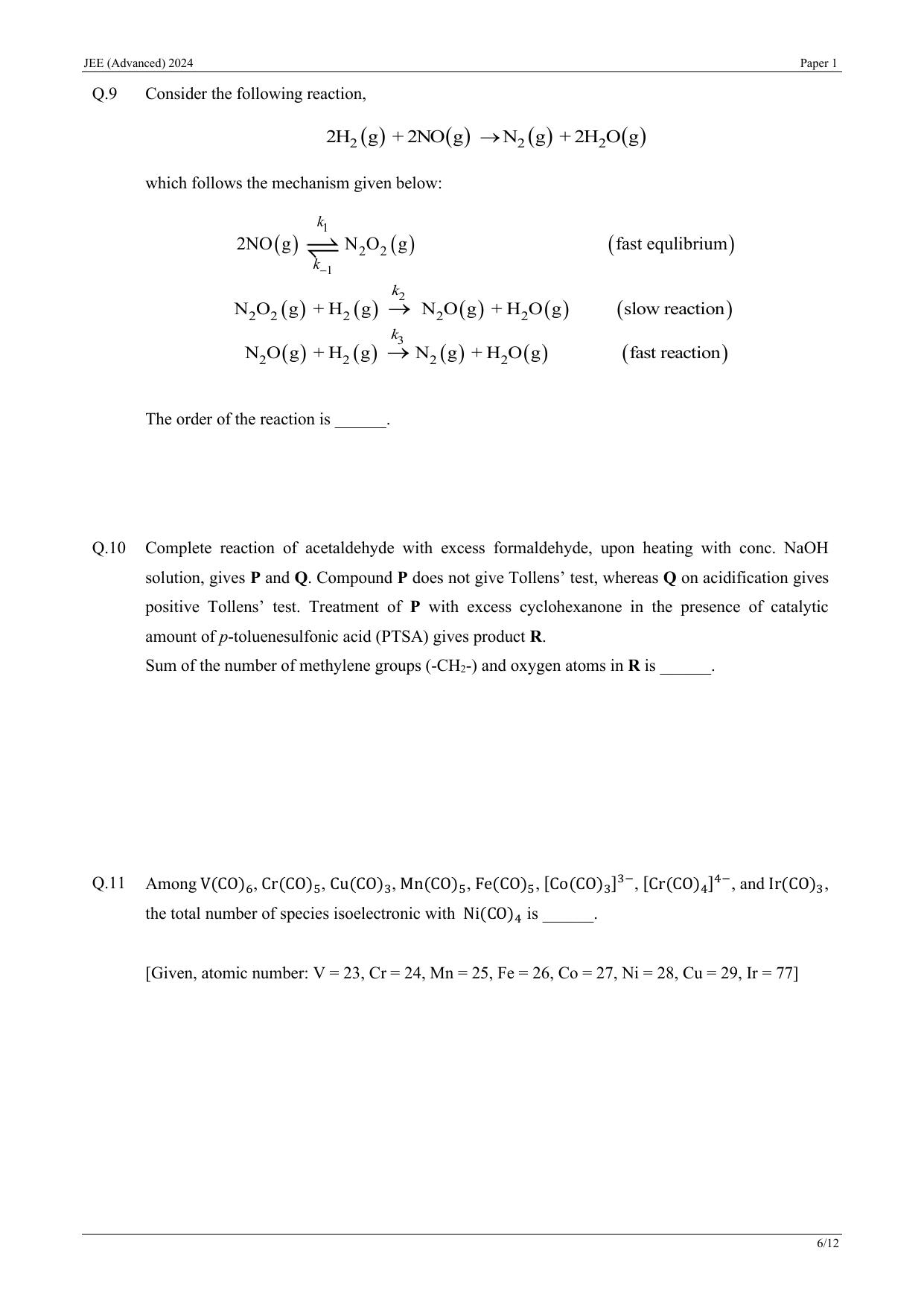 JEE (Advanced) 2024 Paper I - Mathematics Question Paper - Page 24