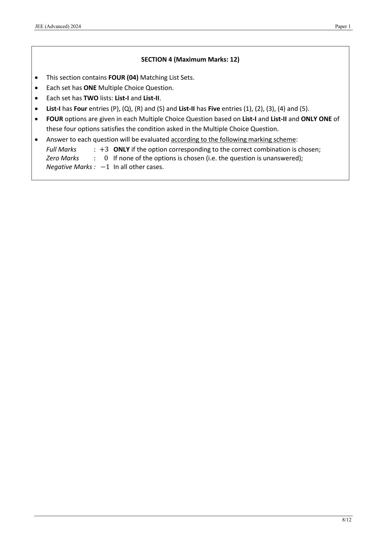 JEE (Advanced) 2024 Paper I - Mathematics Question Paper - Page 26