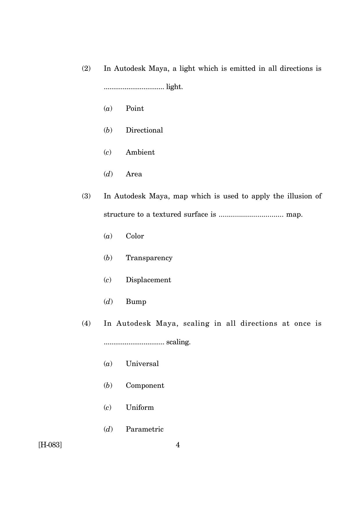 Goa Board Class 12 Media & Entertainment (March 2019_0) Question Paper - Page 4