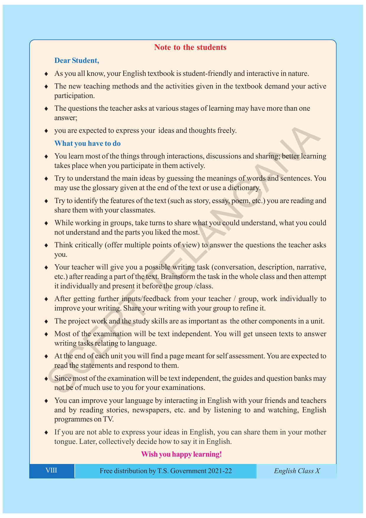 TS SCERT Class 10 EnglishText Book - Page 10