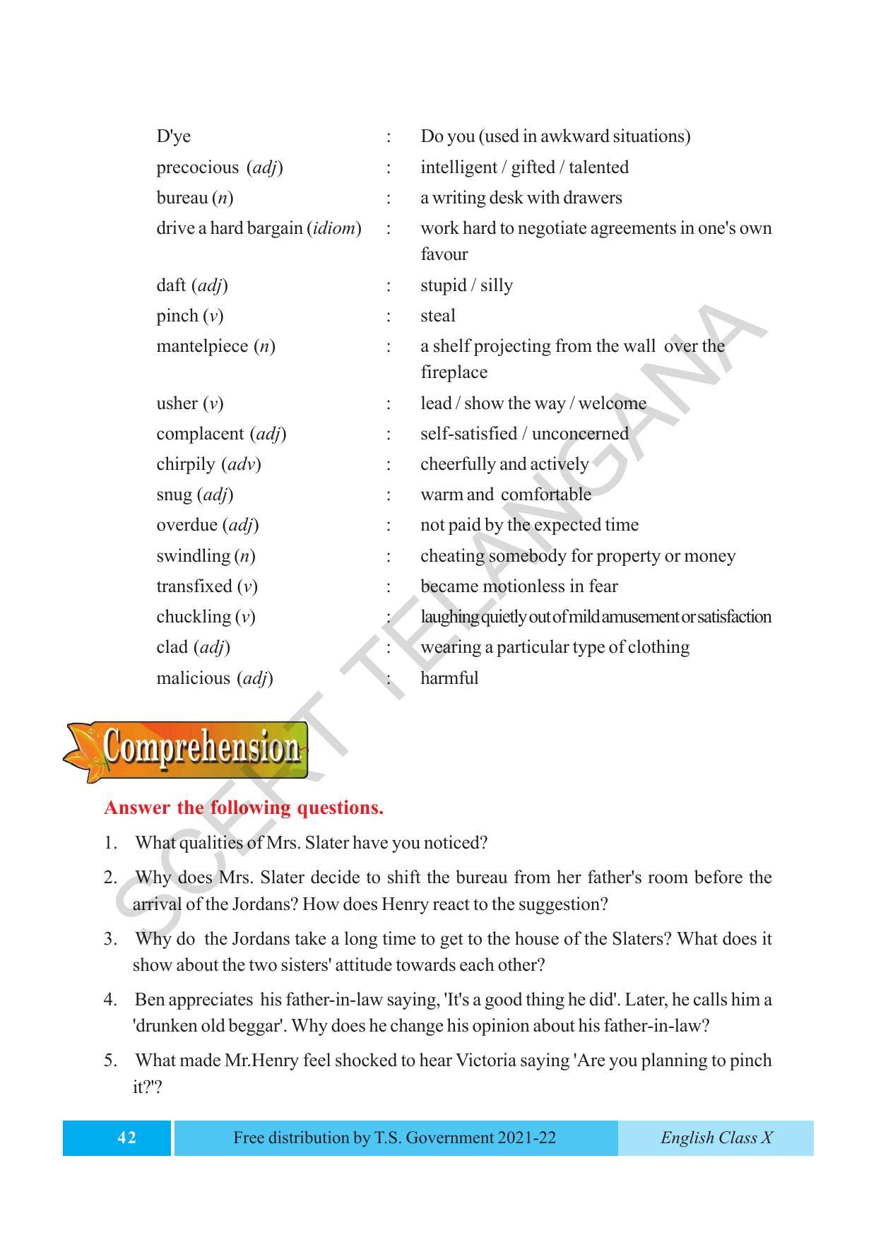 TS SCERT Class 10 EnglishText Book - Page 52