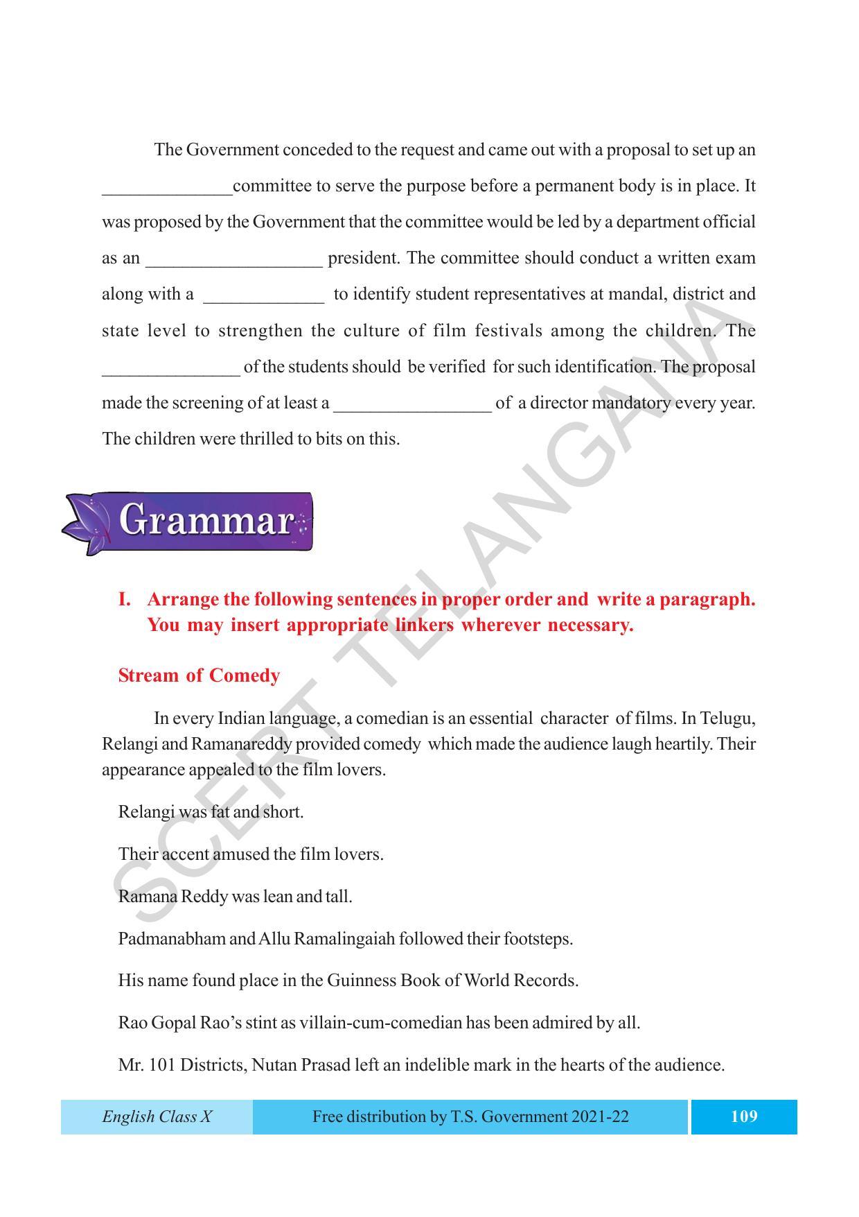 TS SCERT Class 10 EnglishText Book - Page 119