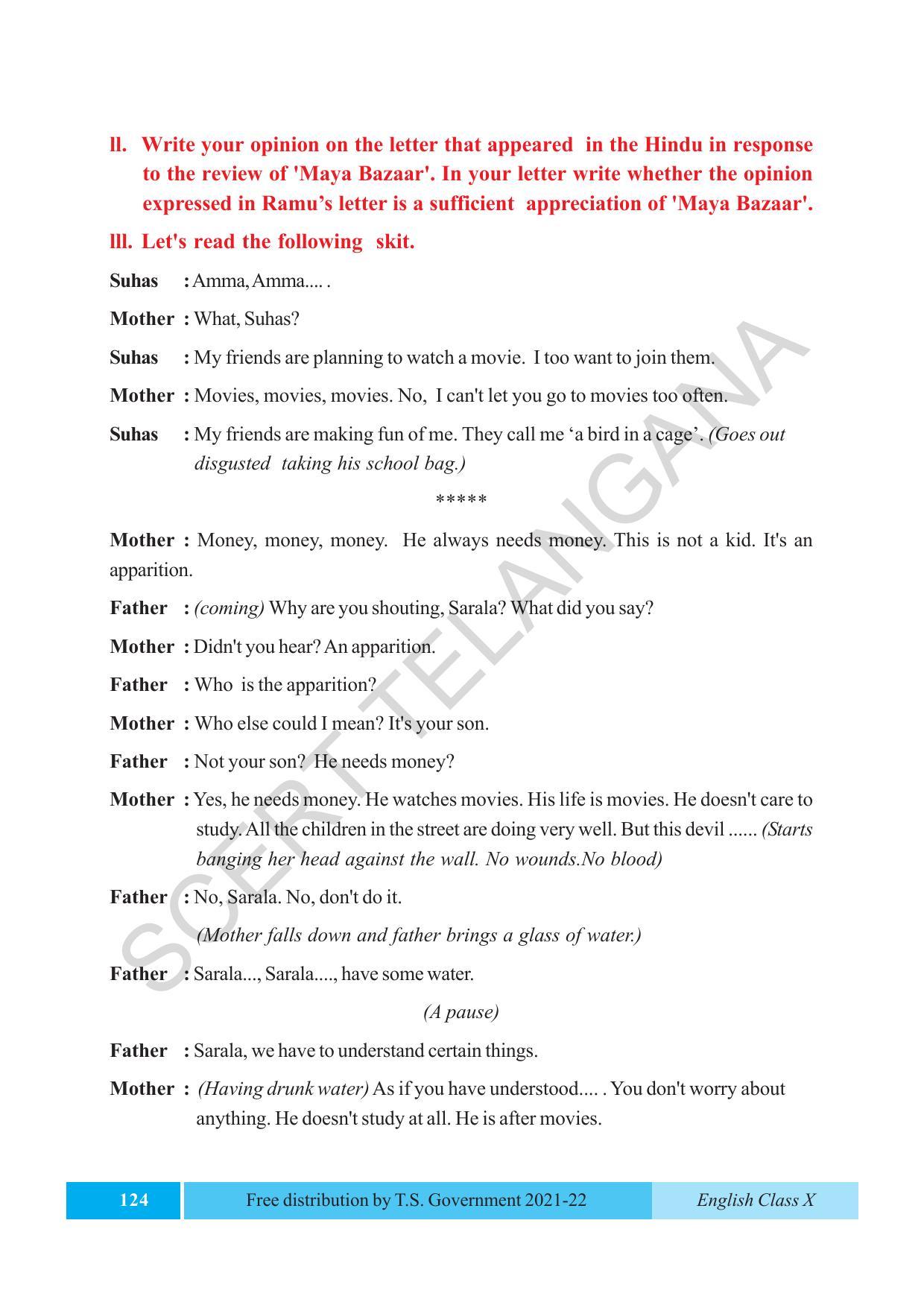 TS SCERT Class 10 EnglishText Book - Page 134