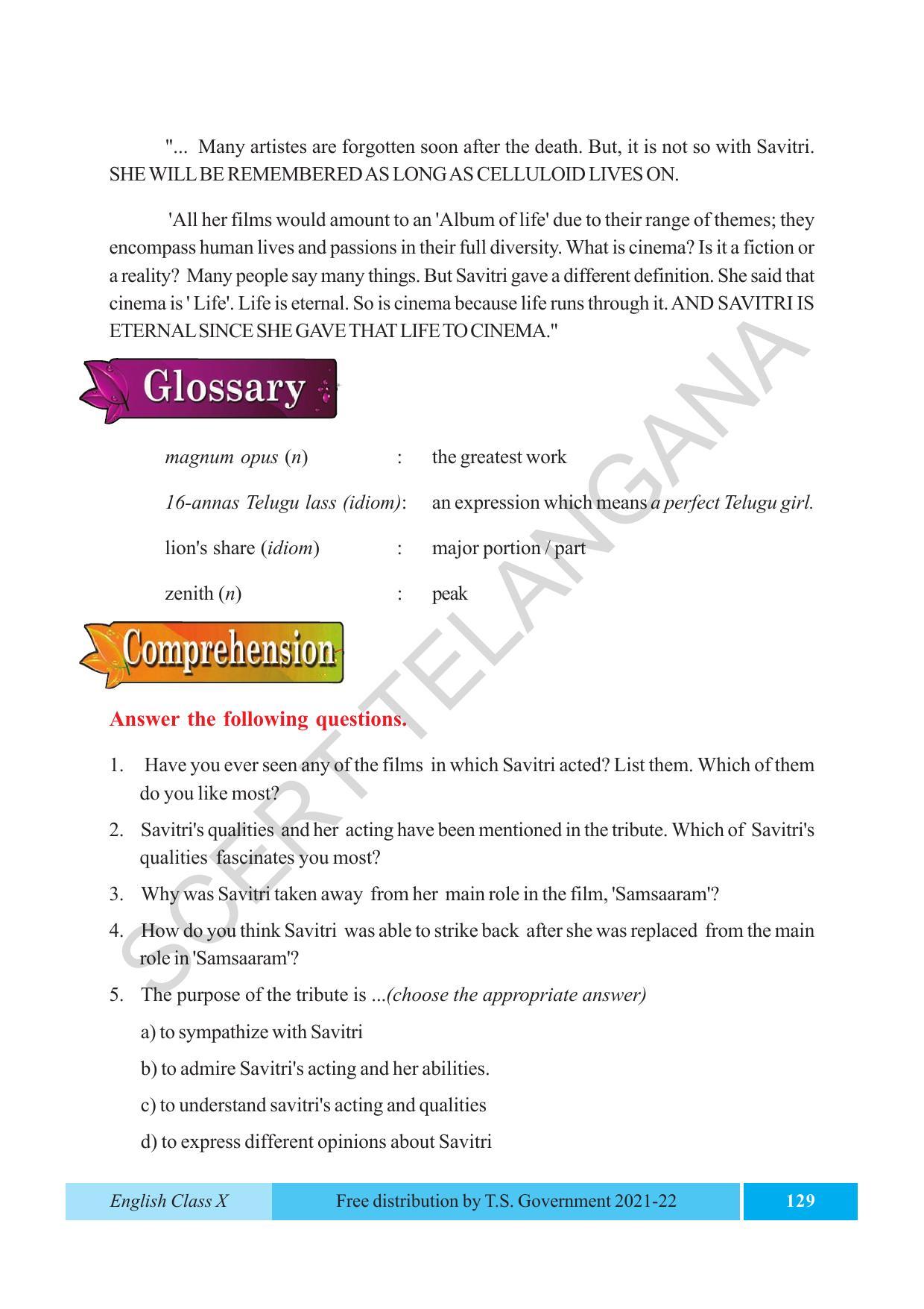 TS SCERT Class 10 EnglishText Book - Page 139