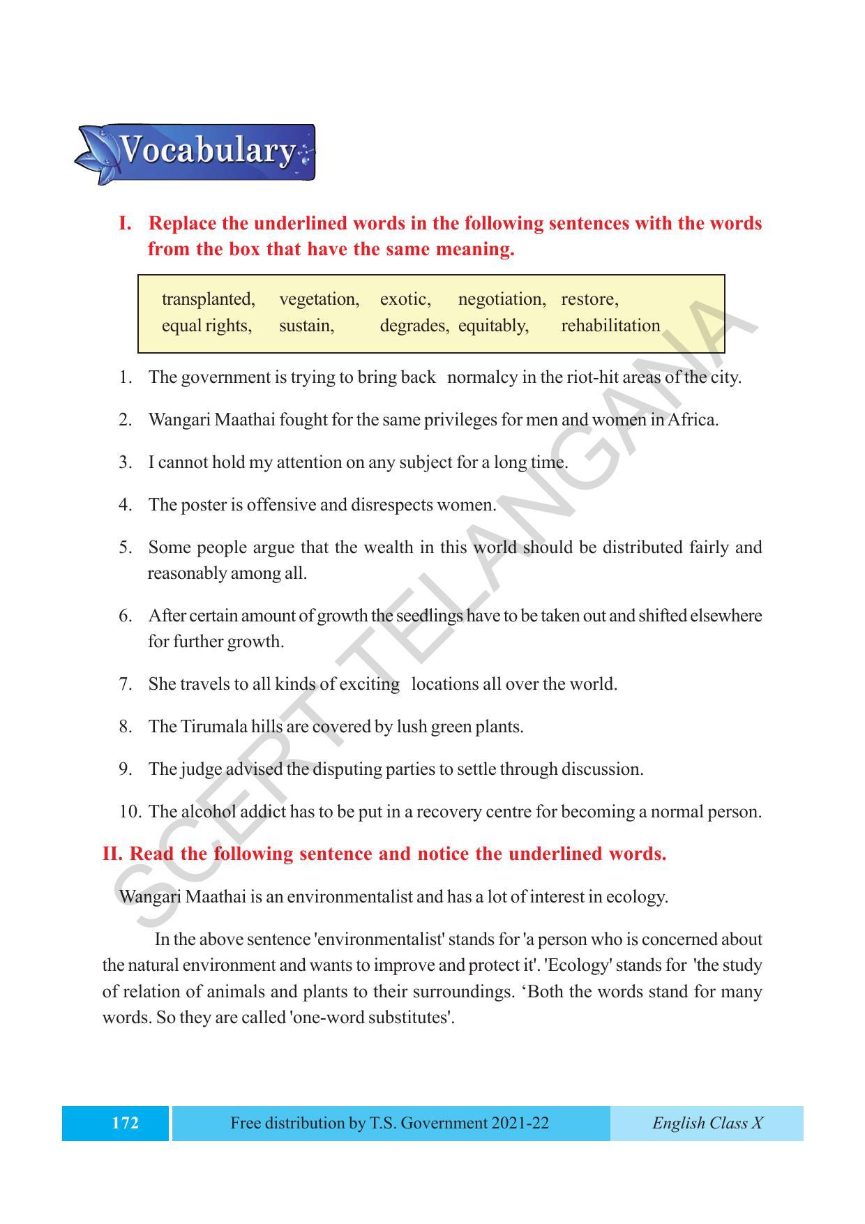 TS SCERT Class 10 EnglishText Book - Page 182