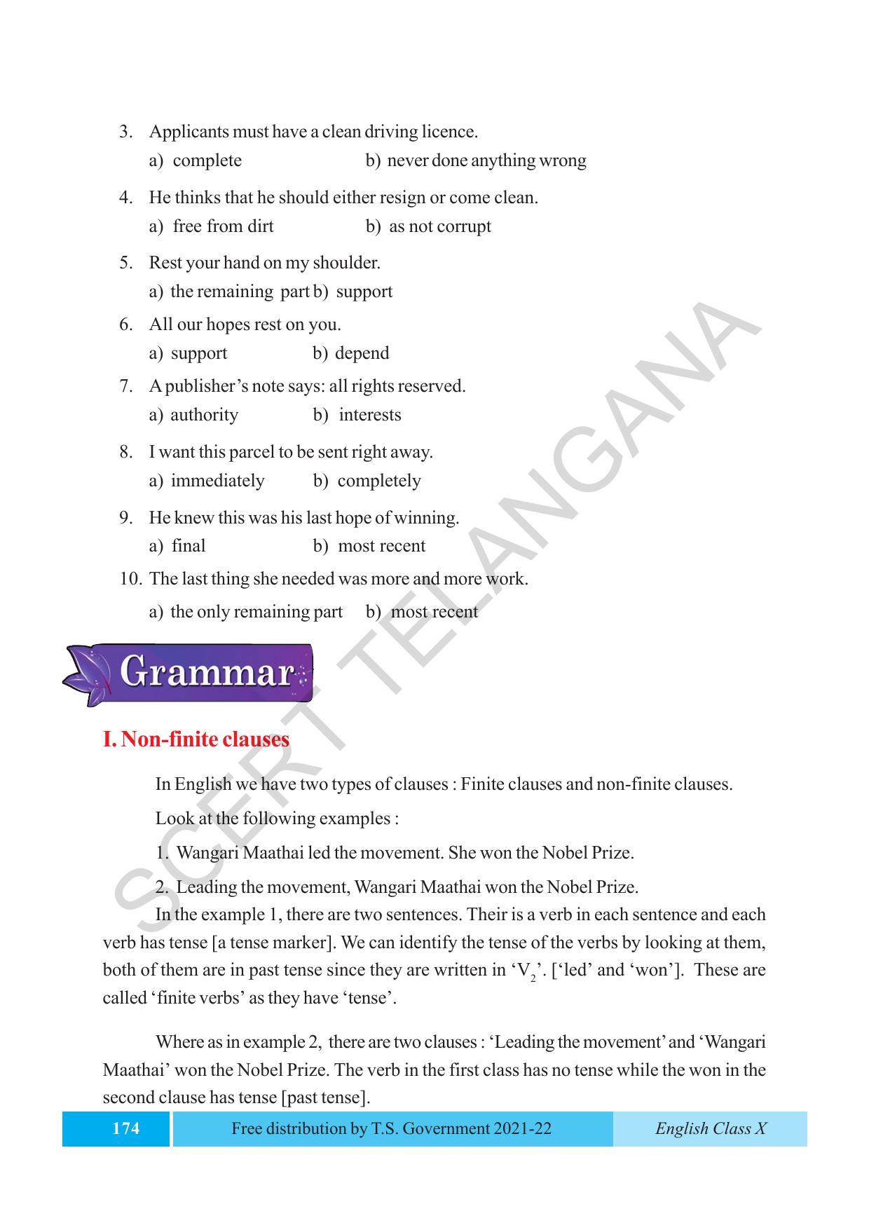 TS SCERT Class 10 EnglishText Book - Page 184