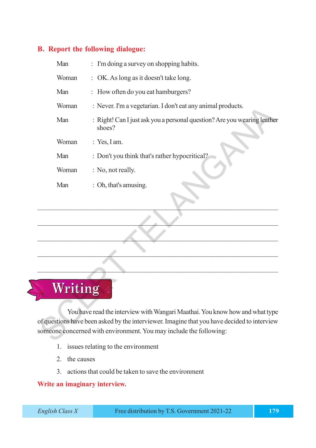 TS SCERT Class 10 EnglishText Book - Page 189