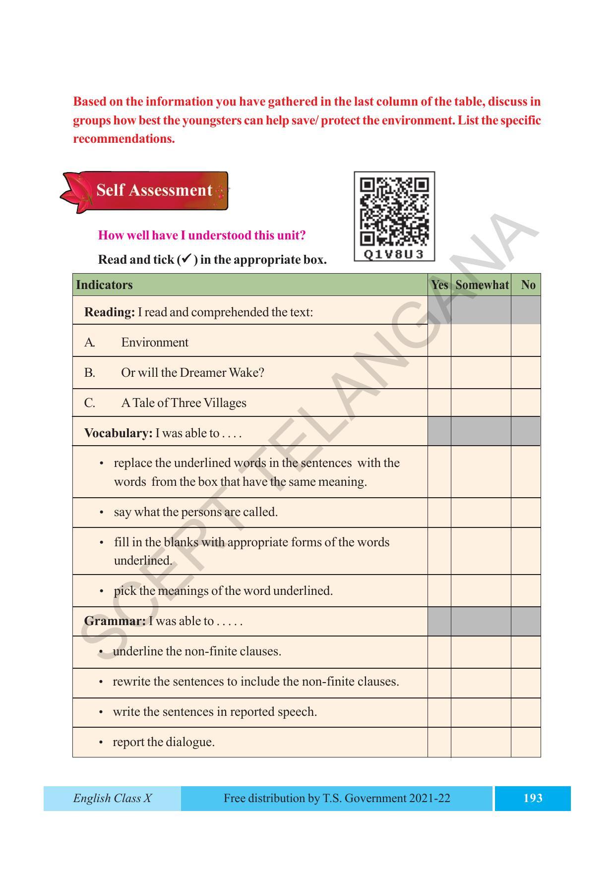 TS SCERT Class 10 EnglishText Book - Page 203