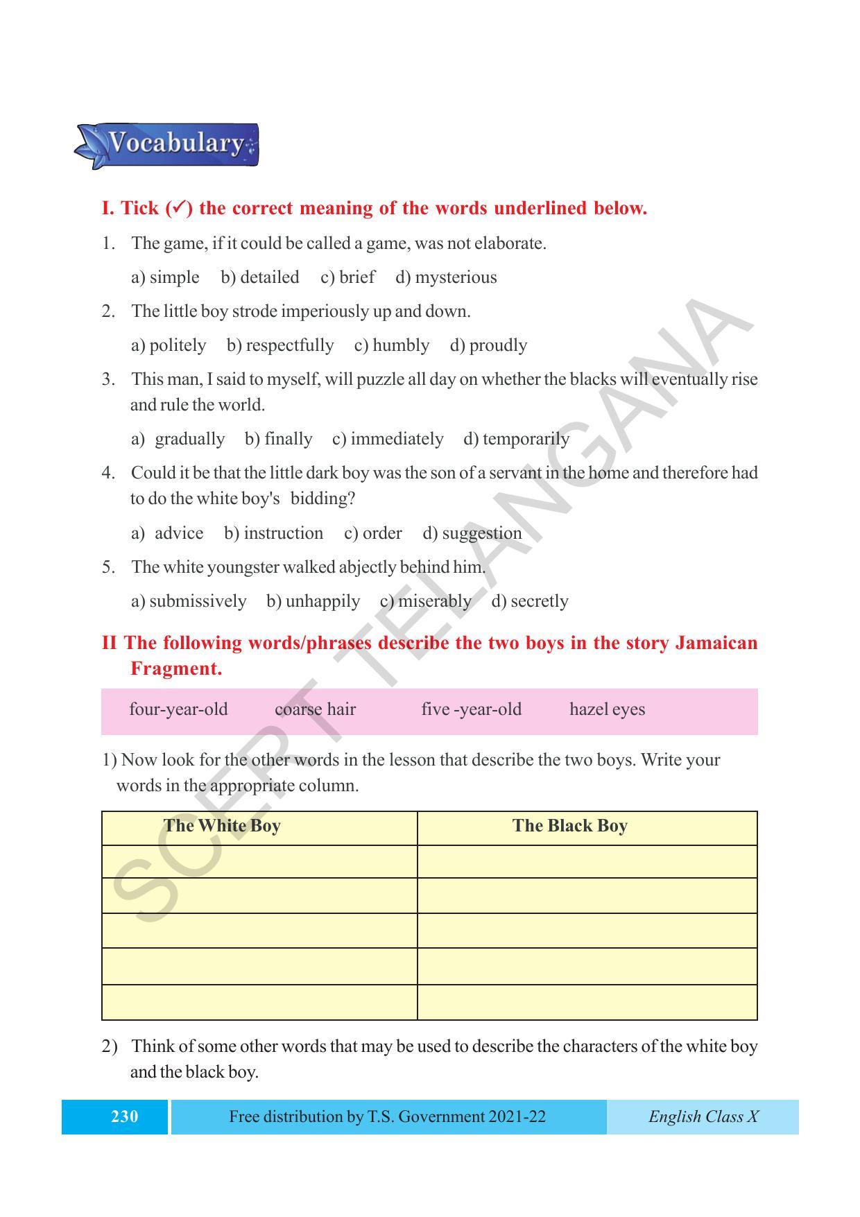 TS SCERT Class 10 EnglishText Book - Page 240