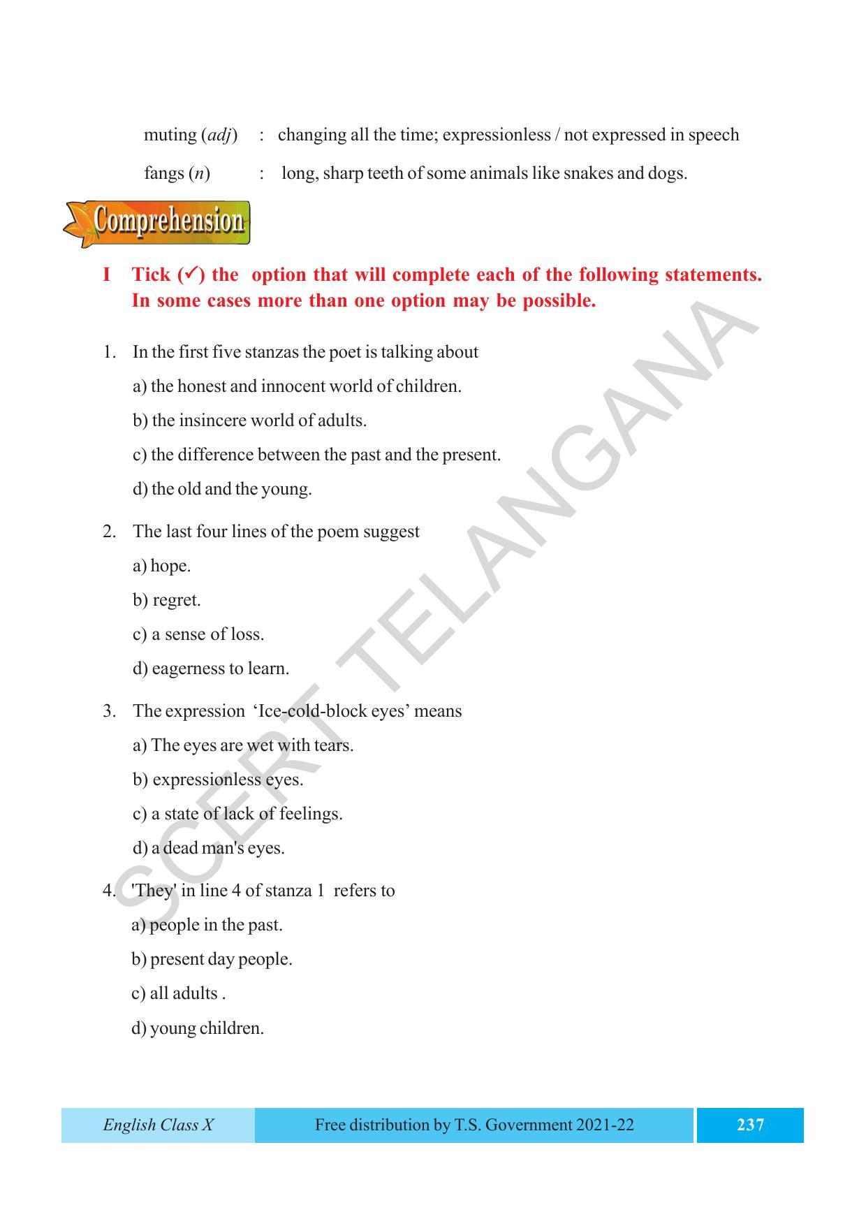 TS SCERT Class 10 EnglishText Book - Page 247
