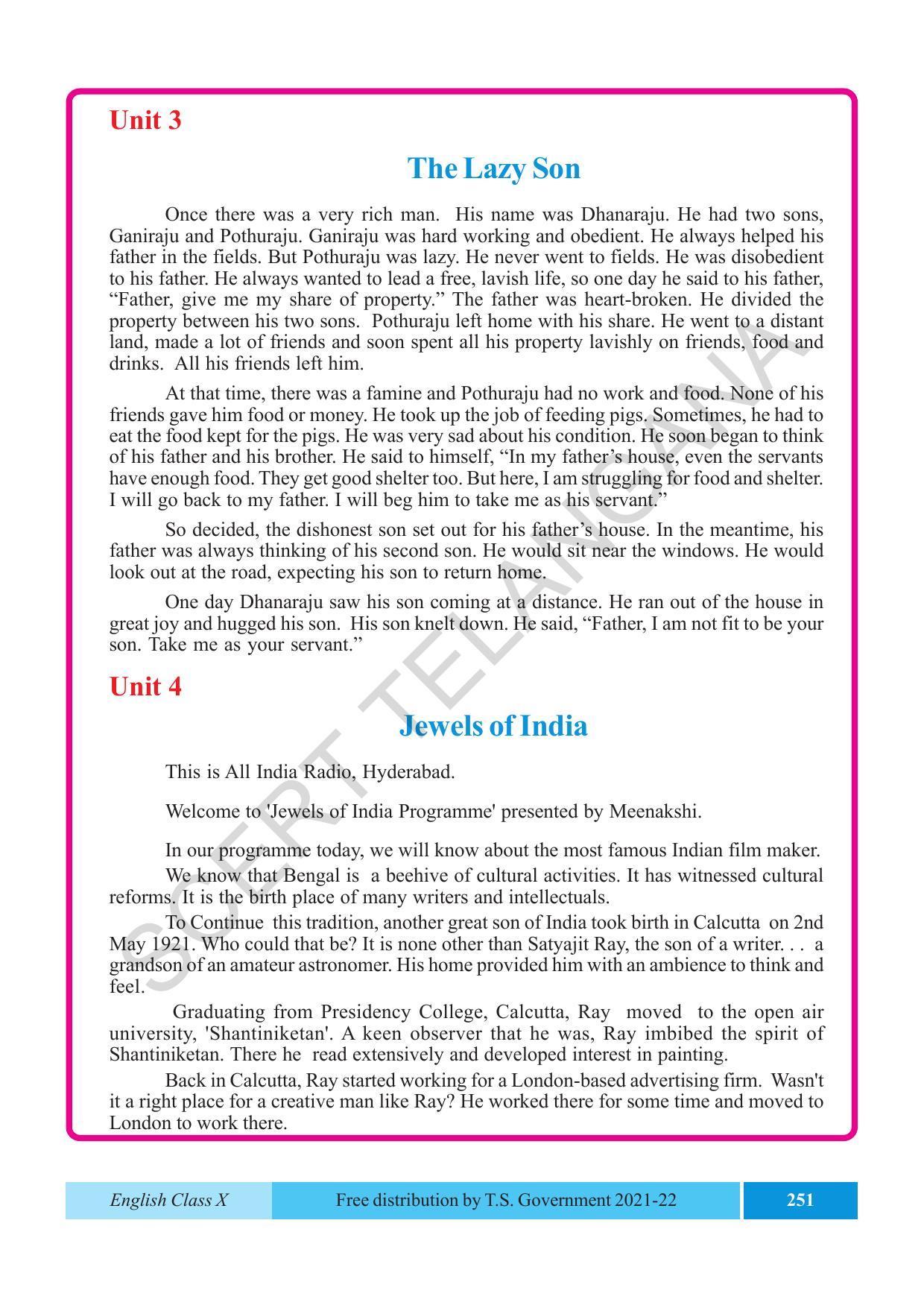 TS SCERT Class 10 EnglishText Book - Page 261