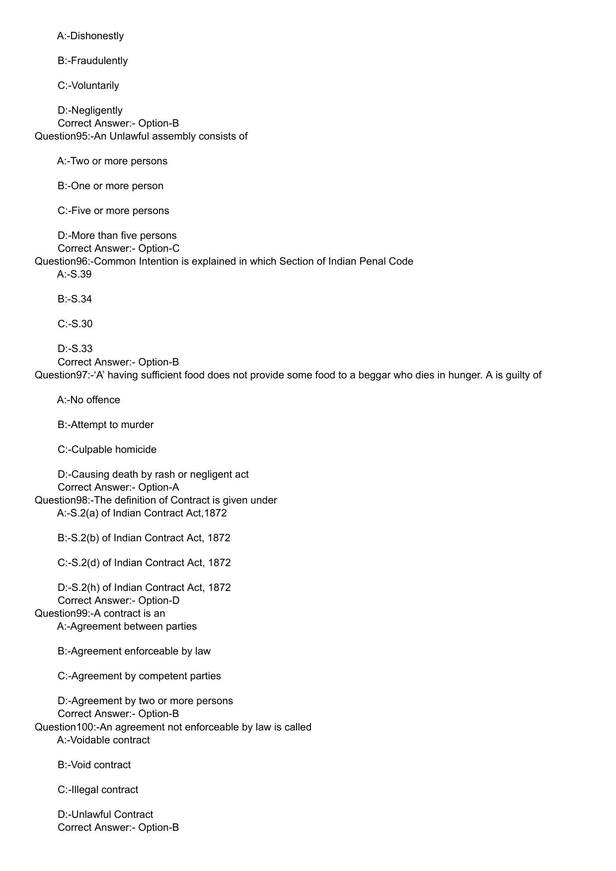 KLEE 5 Year LLB Exam 2020 Question Paper - Page 18