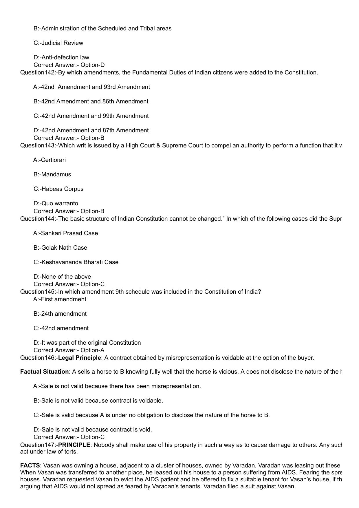 KLEE 5 Year LLB Exam 2020 Question Paper - Page 25