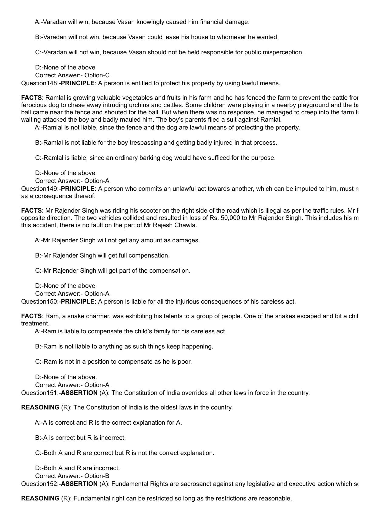 KLEE 5 Year LLB Exam 2020 Question Paper - Page 26