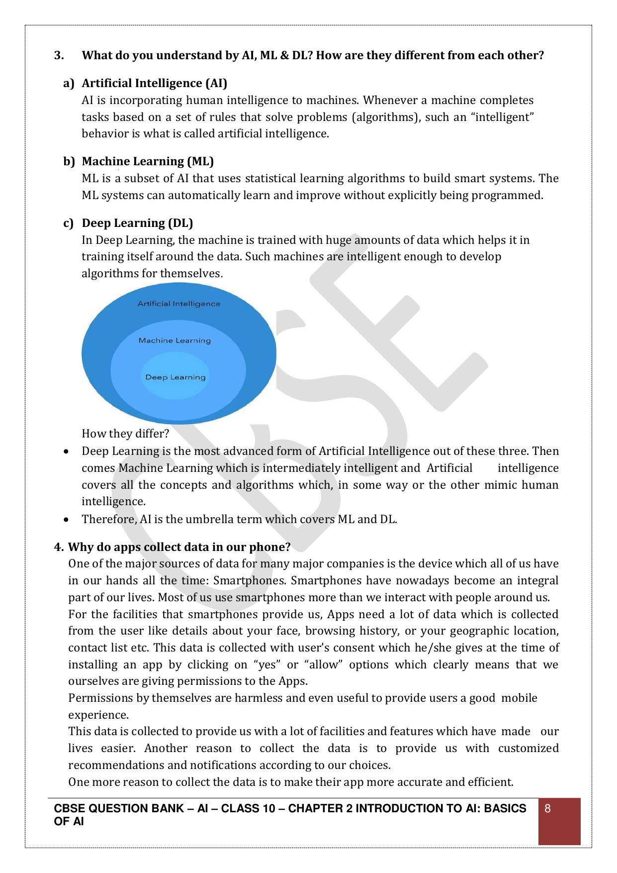 CBSE Class 10 Artificial Intelligence - Chapter 2 Question Bank - Page 8