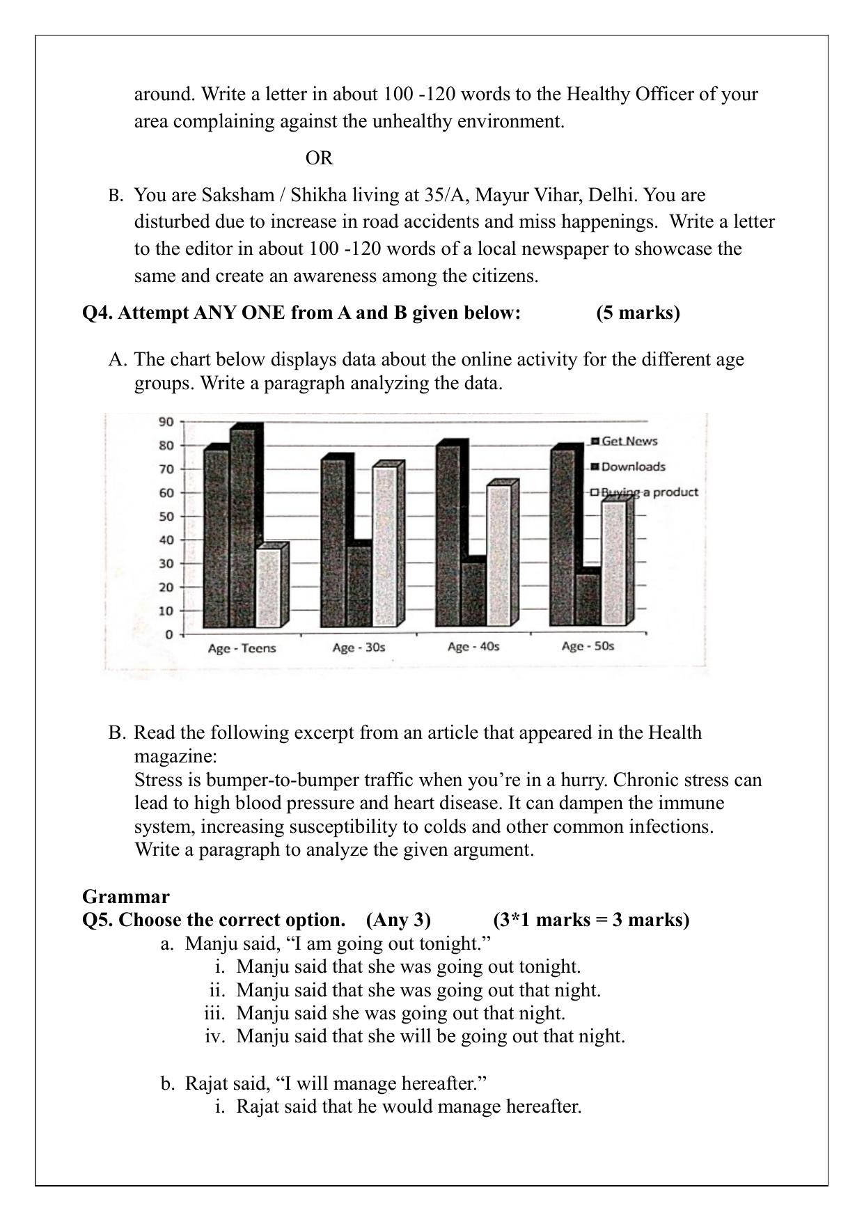 Edudel Class 10 English Sample Question Paper - Page 5