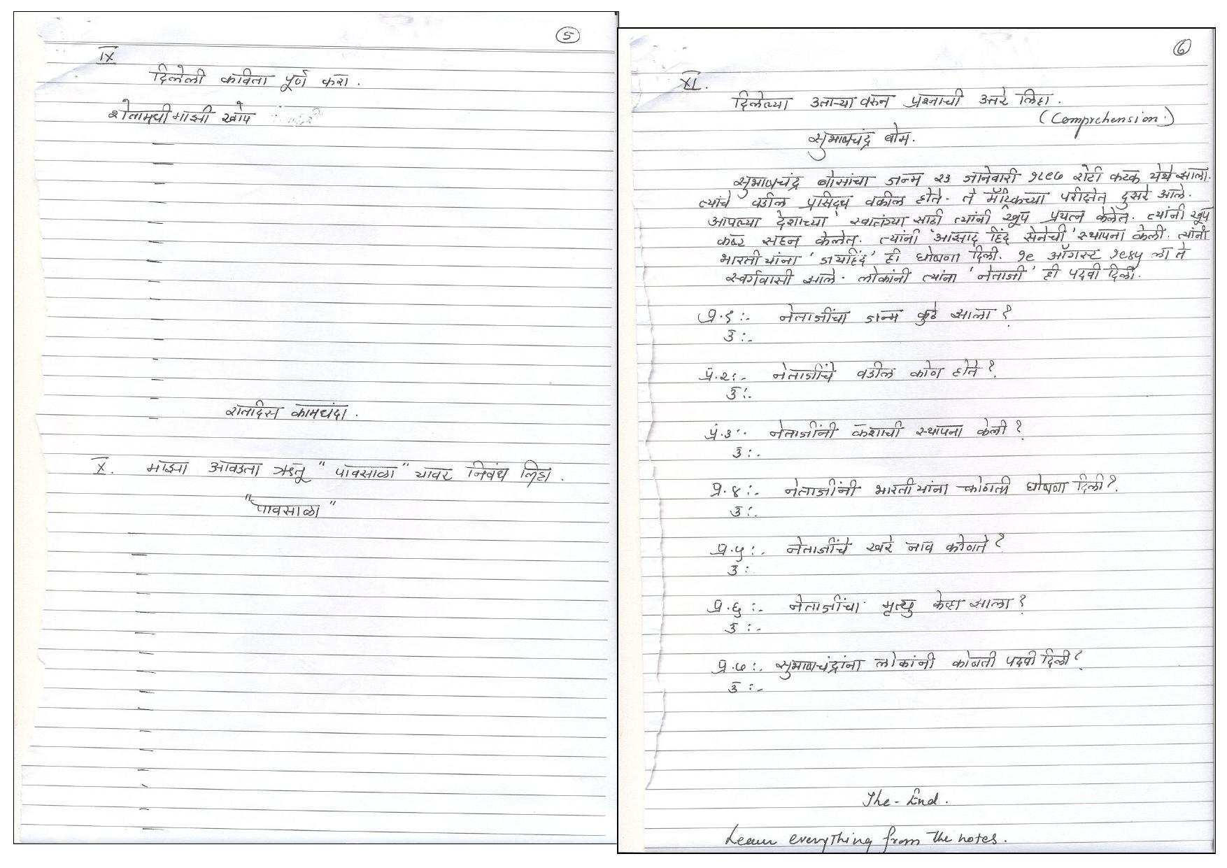 CBSE Worksheets for Class 8 Marathi Assignment 3 - Page 3
