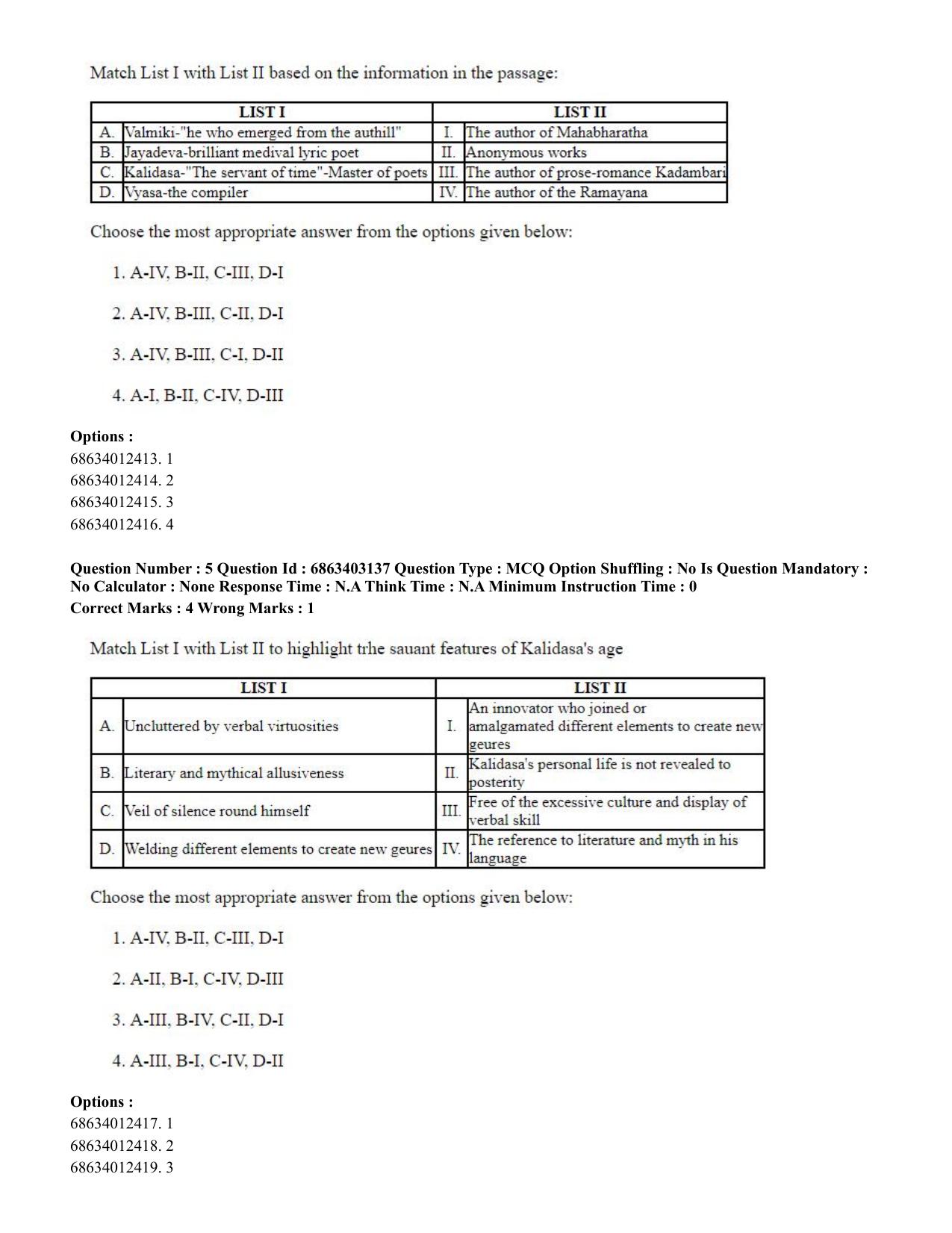 CUET PG 2023: MTQP09 – Nanoelectronics/Material Sciences (Eng.) Shift 2 (05-06-2023) Question Paper - Page 4