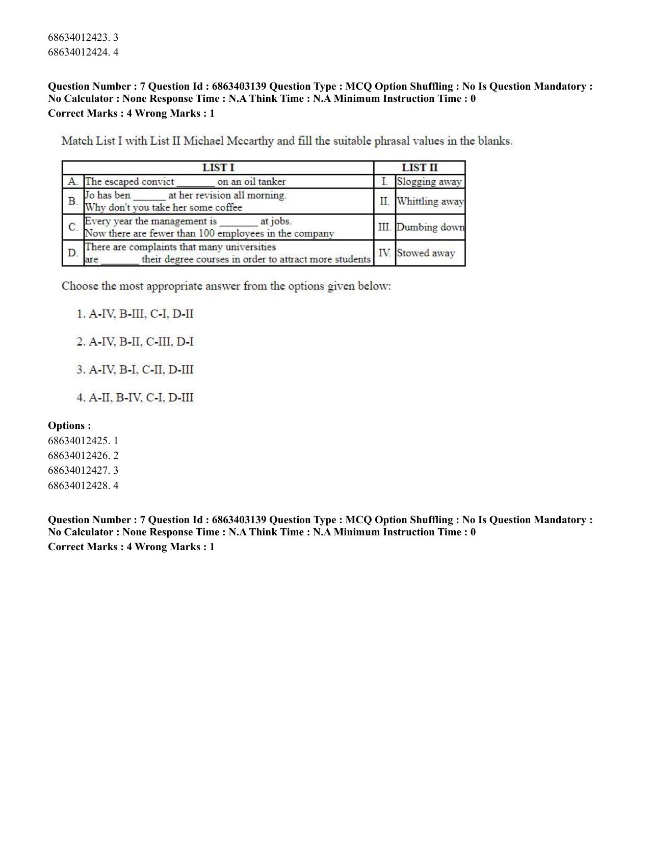 CUET PG 2023: MTQP09 – Nanoelectronics/Material Sciences (Eng.) Shift 2 (05-06-2023) Question Paper - Page 10