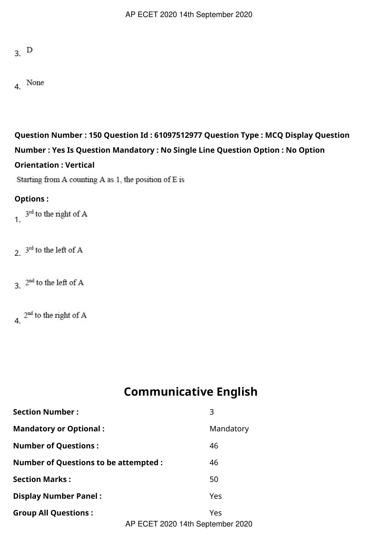 AP ECET 2020 - BSc Mathematics (Preview) Question Paper With Preliminary Keys - Page 80