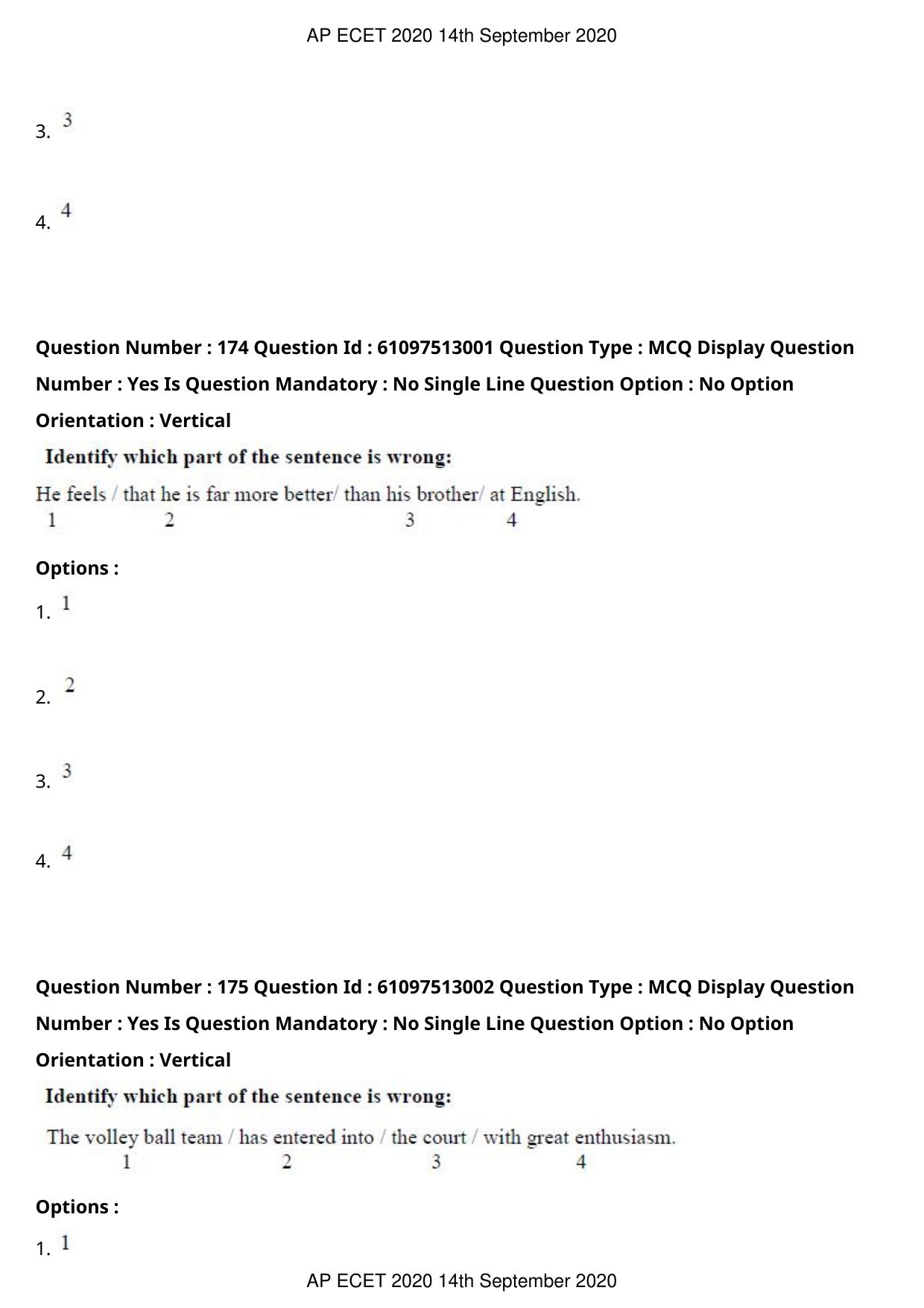 AP ECET 2020 - BSc Mathematics (Preview) Question Paper With Preliminary Keys - Page 93