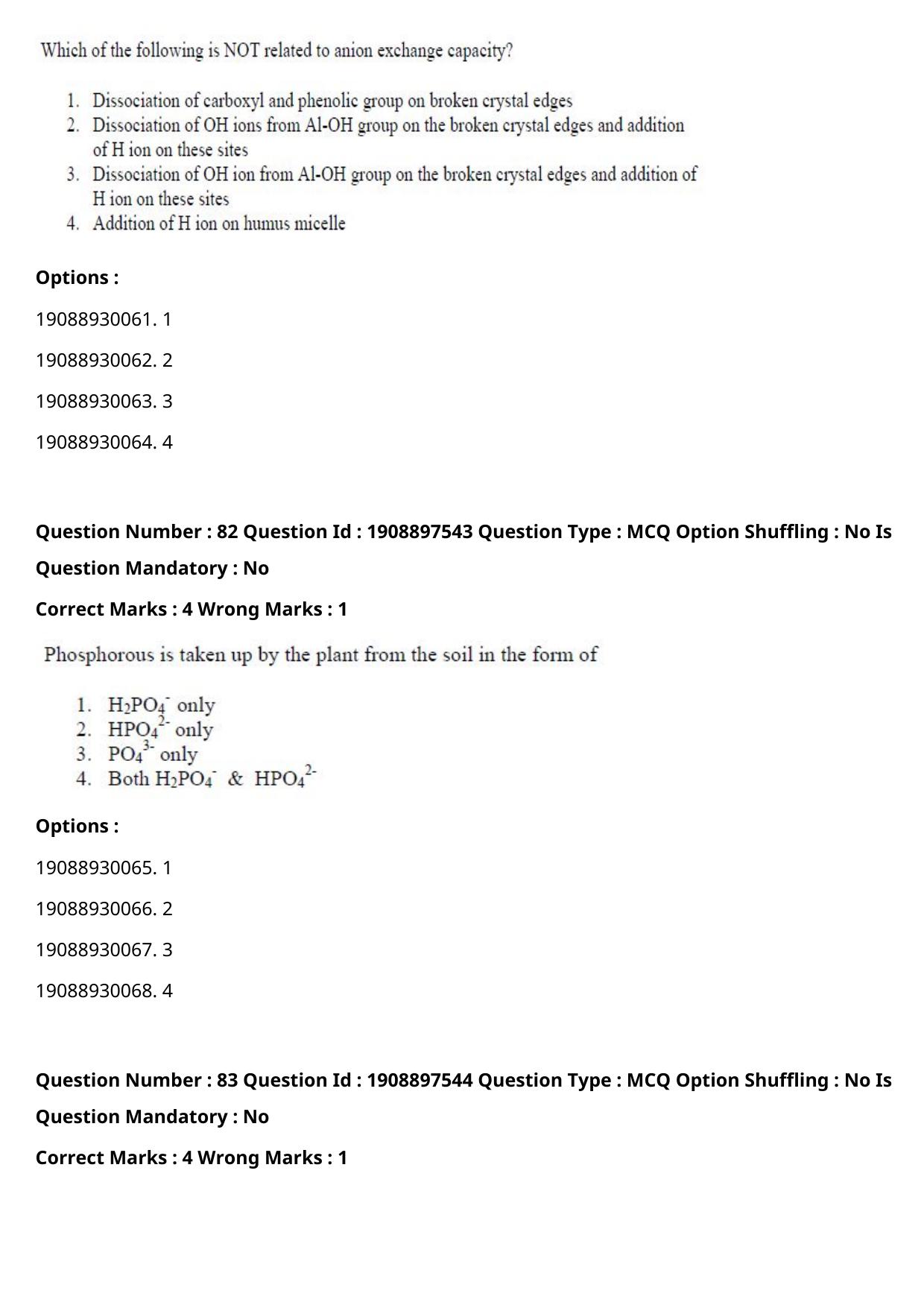 ICAR AIEEA PG 2021 PHYSICAL SCIENCES Question Paper - Page 42