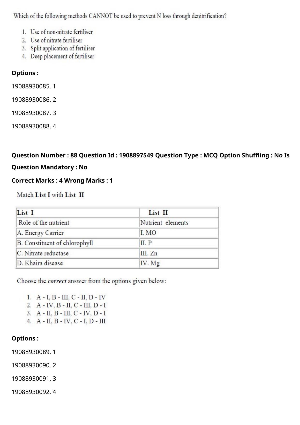 ICAR AIEEA PG 2021 PHYSICAL SCIENCES Question Paper - Page 45