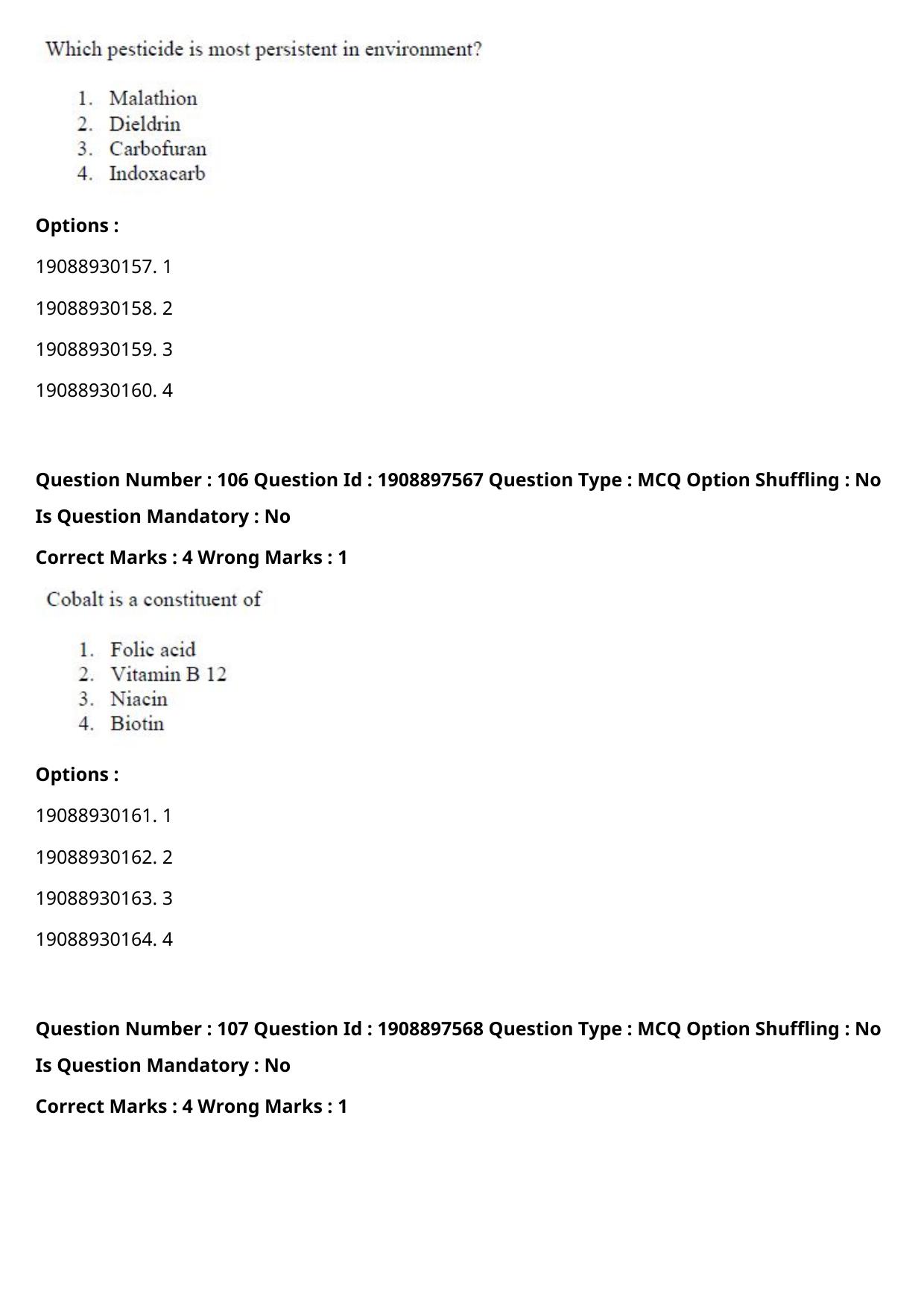 ICAR AIEEA PG 2021 PHYSICAL SCIENCES Question Paper - Page 54