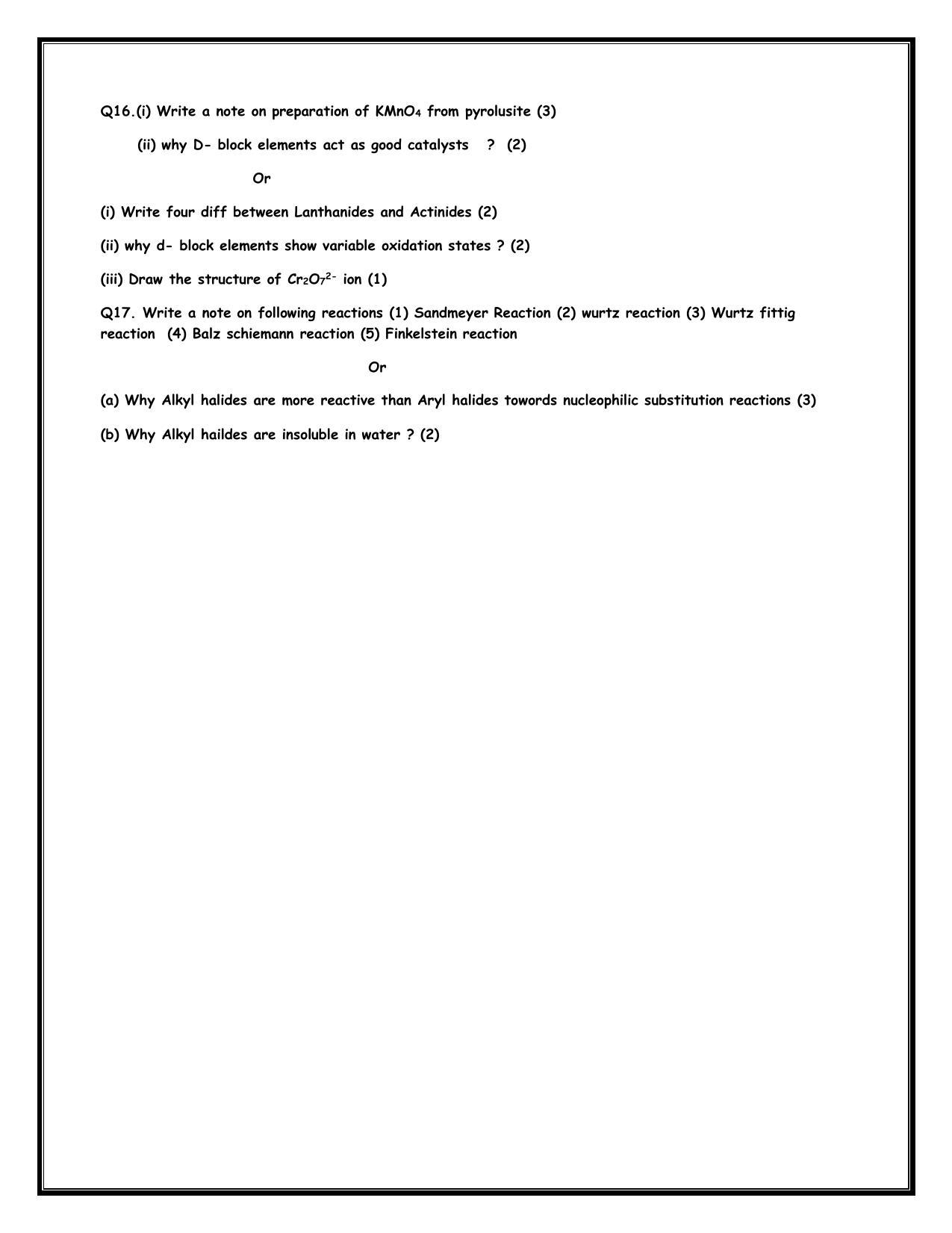PSEB 12th Chemistry Model Paper 2024 - Page 3
