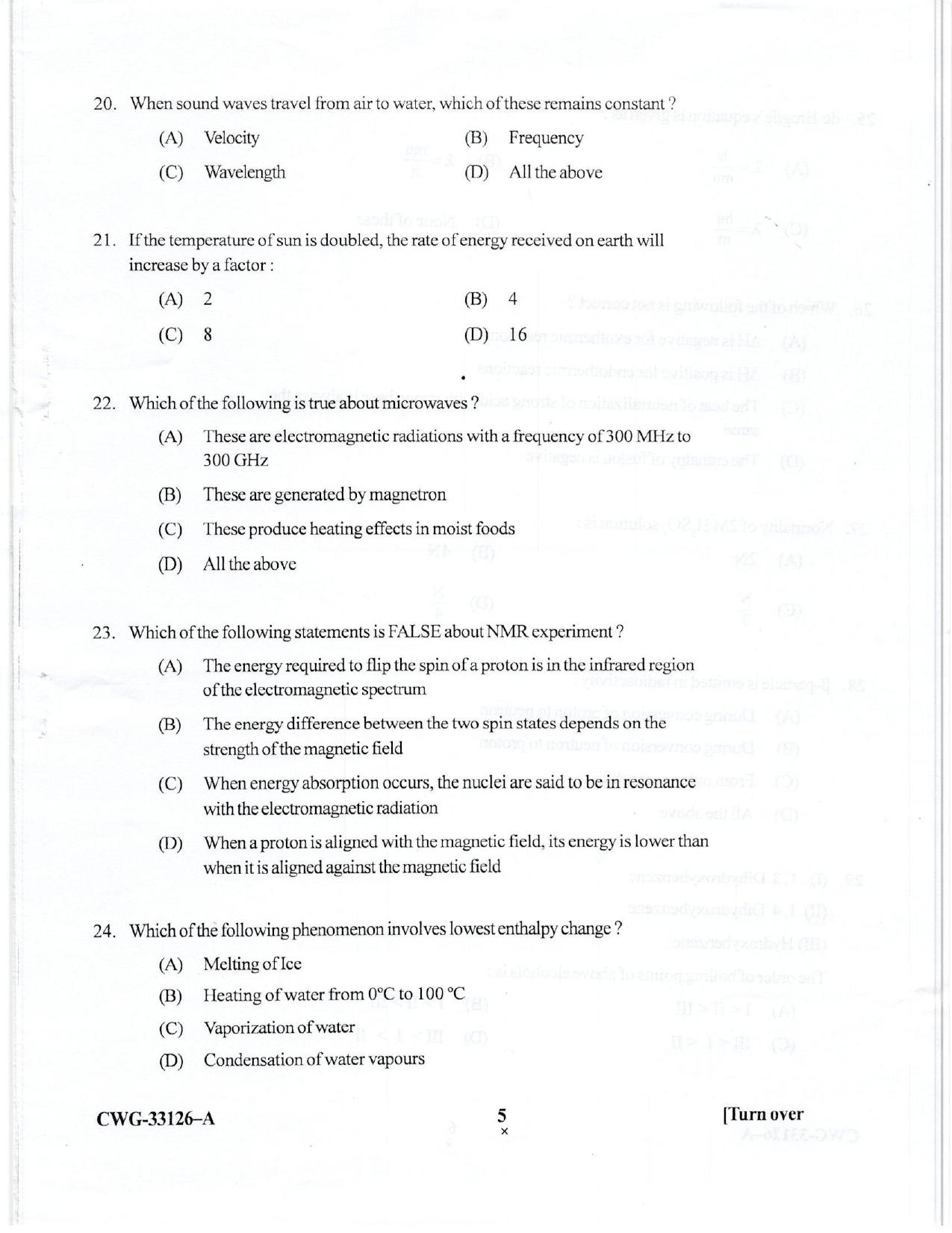 KUET 2023 M.Sc. Food Science & Technology Question Paper - Page 37