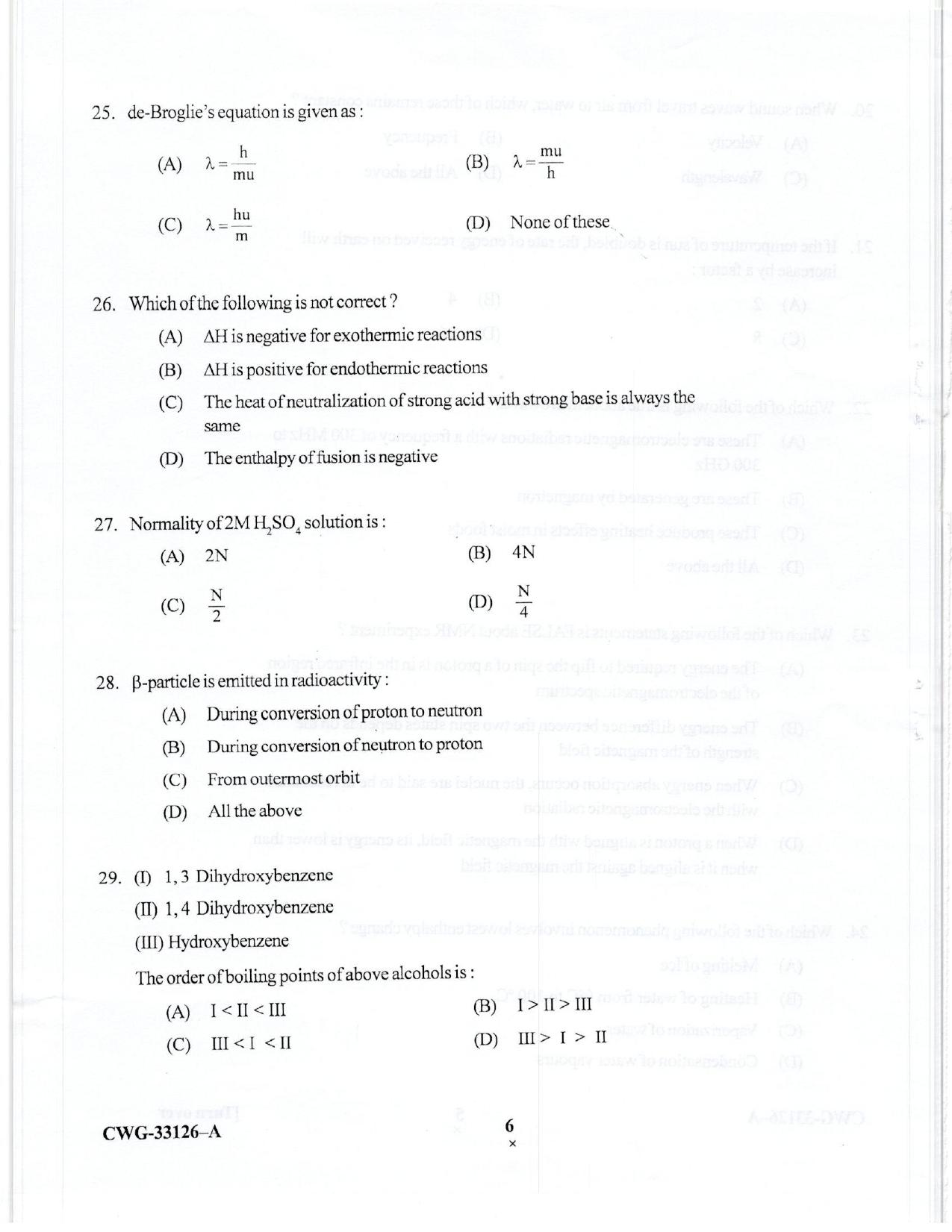 KUET 2023 M.Sc. Food Science & Technology Question Paper - Page 38