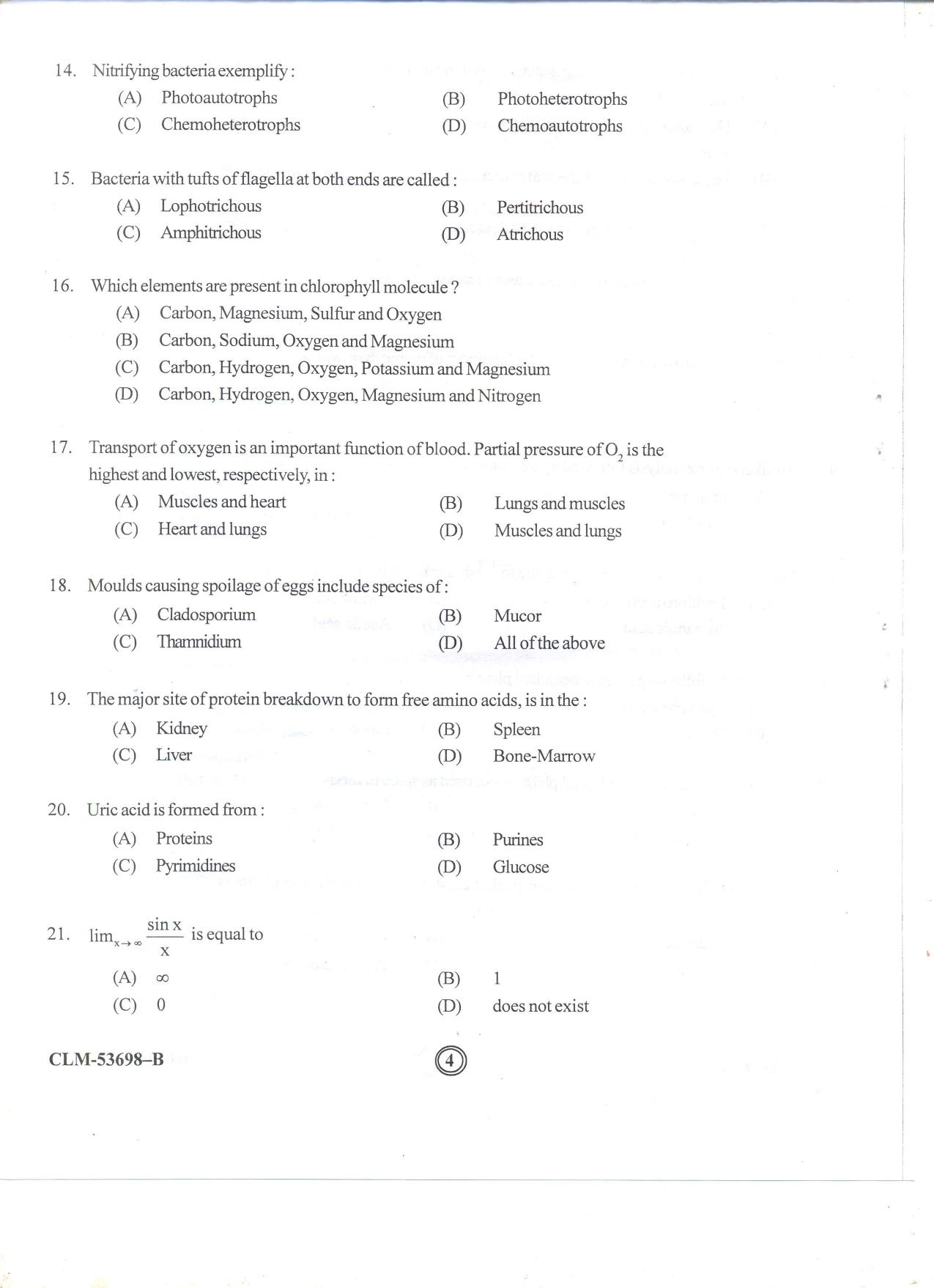 KUET 2023 M.Sc. Food Science & Technology Question Paper - Page 47