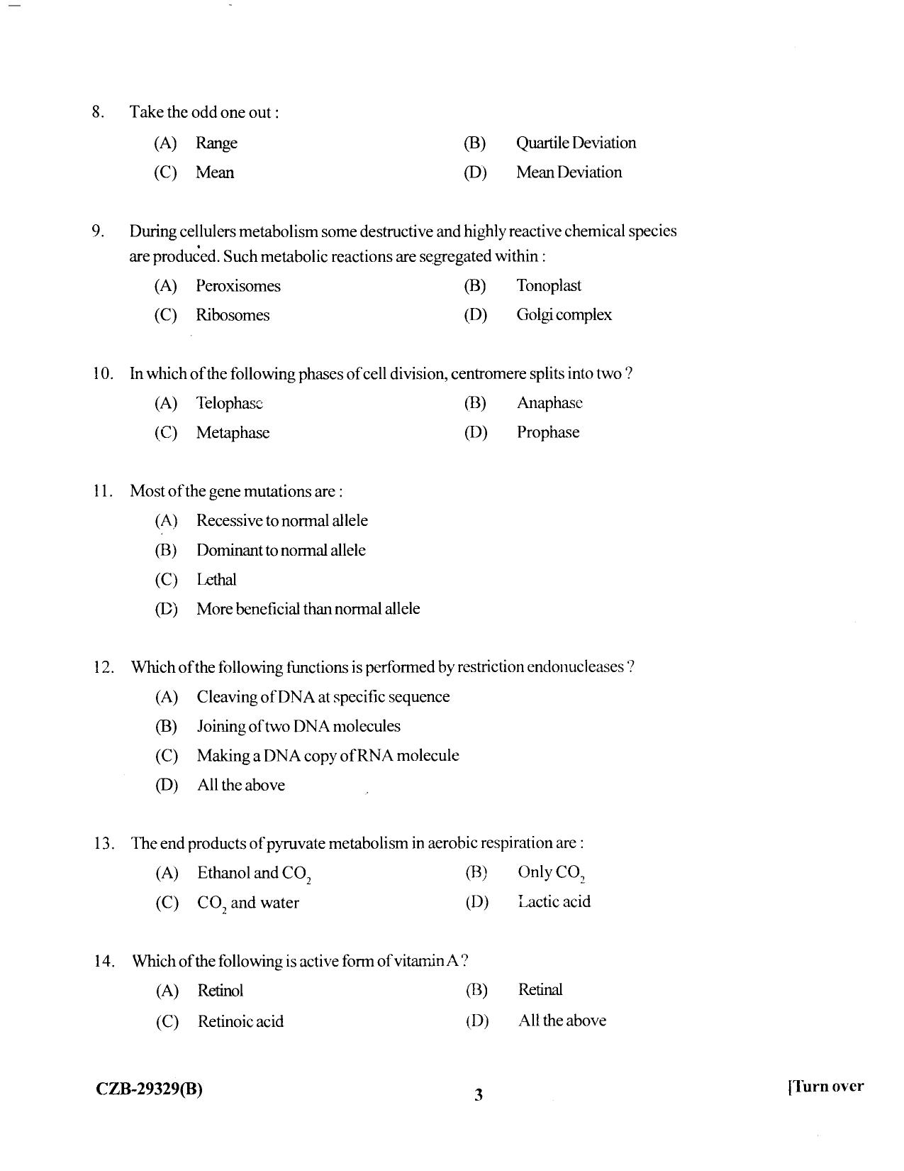 KUET 2023 M.Sc. Food Science & Technology Question Paper - Page 62