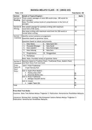 CBSE Class 9 & 10 Language Wise Syllabus (2022-23)