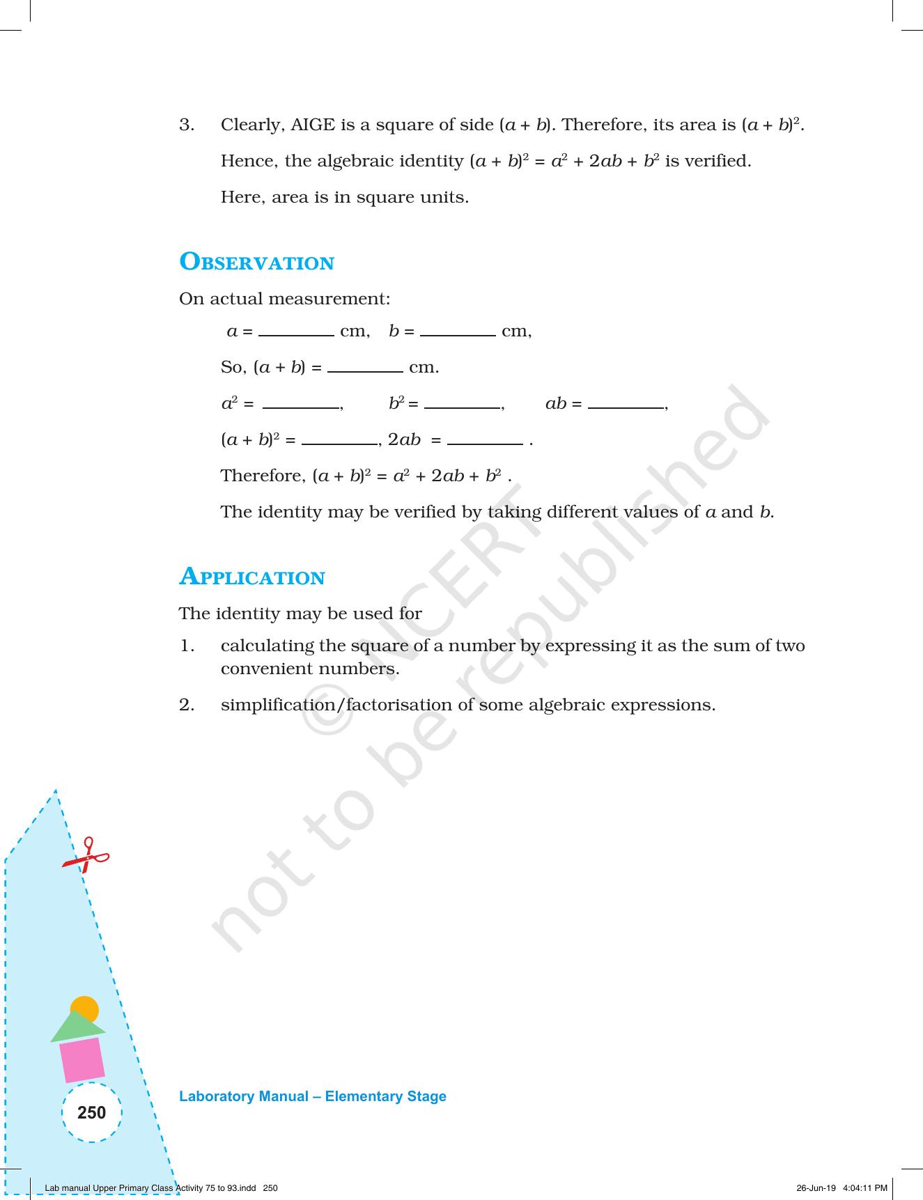 NCERT Laboratory Manuals for Class VI to VIII: Mathematics - Activities for VI to VIII (75-93) and Projects - Page 6