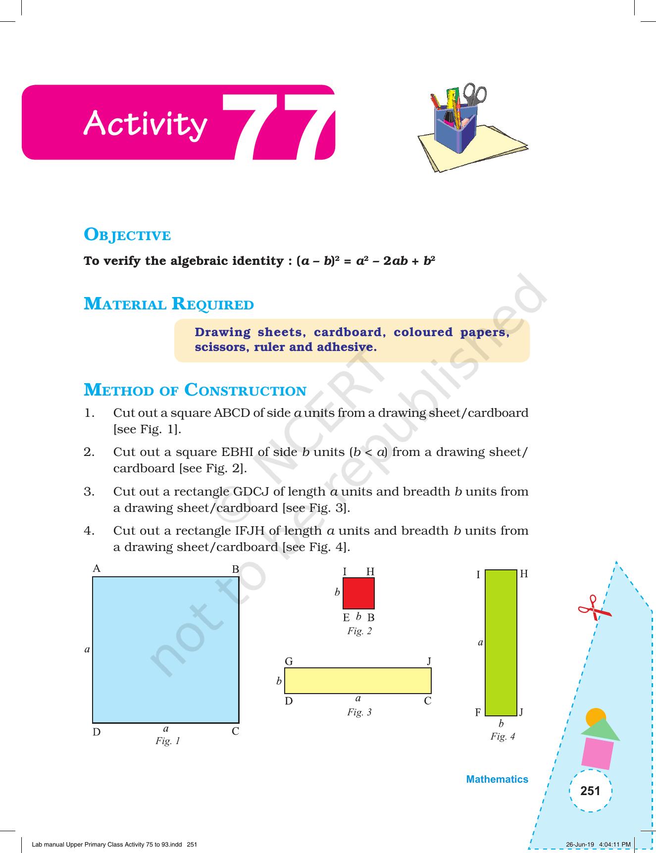 NCERT Laboratory Manuals for Class VI to VIII: Mathematics - Activities for VI to VIII (75-93) and Projects - Page 7