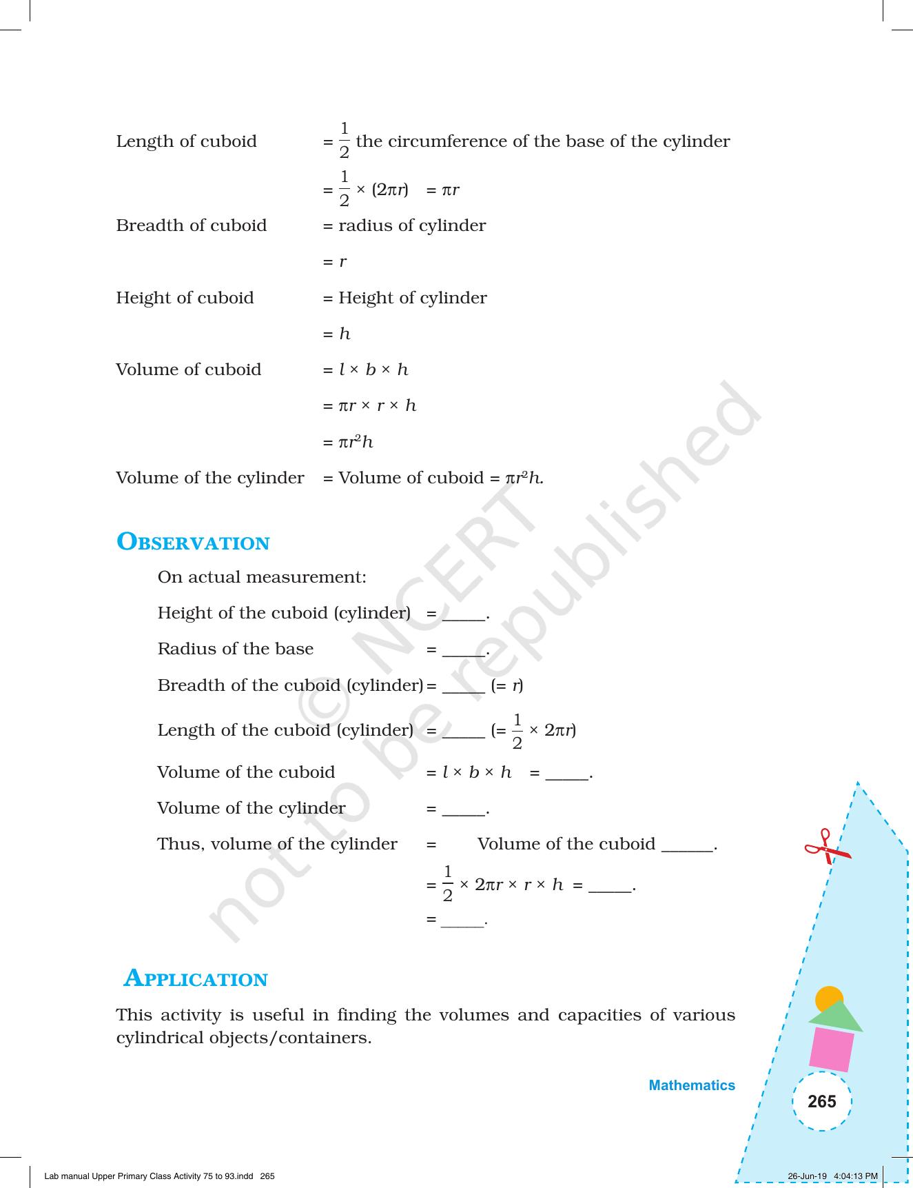 NCERT Laboratory Manuals for Class VI to VIII: Mathematics - Activities for VI to VIII (75-93) and Projects - Page 21